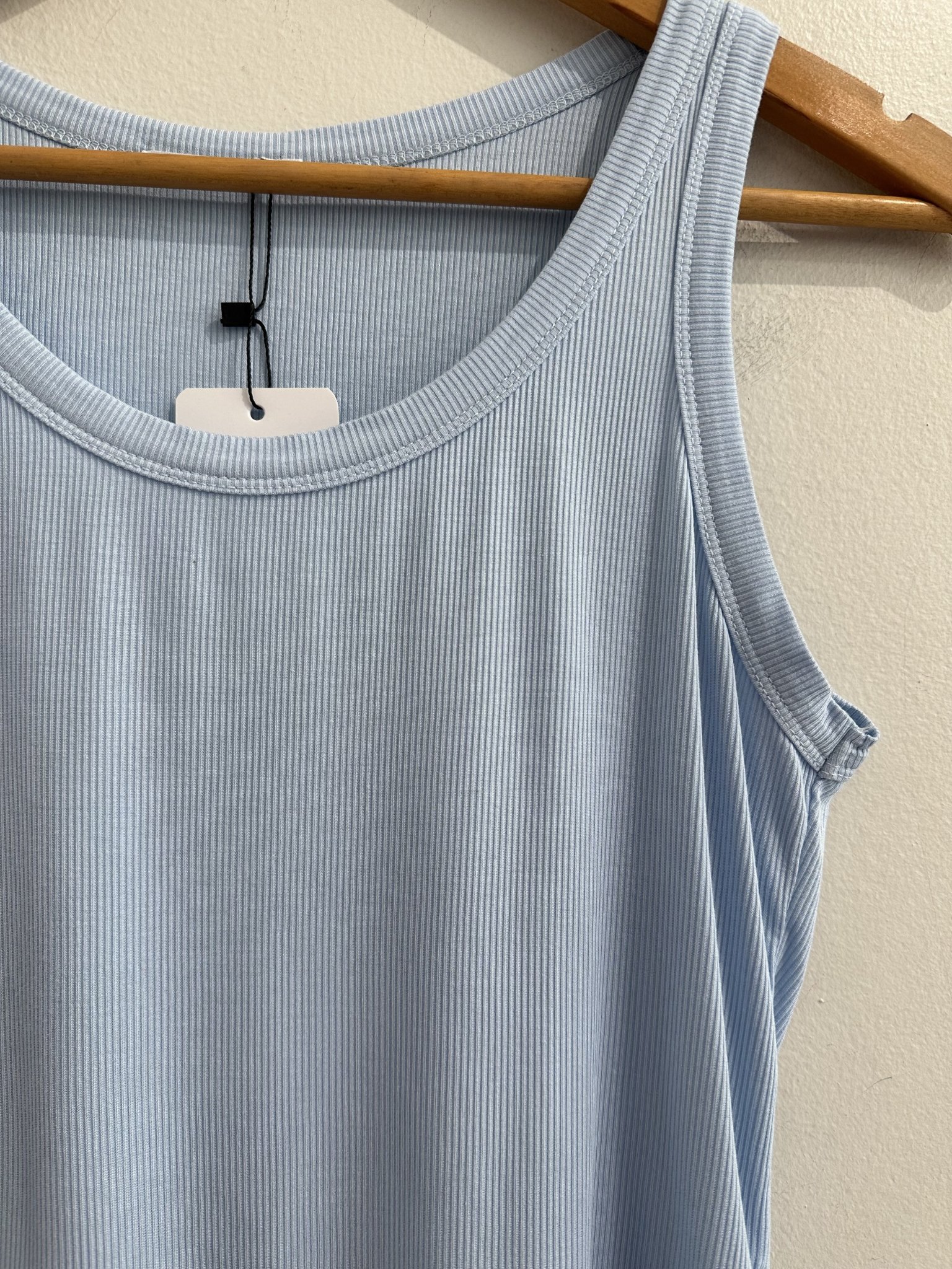 Blusa regata azul canelada J.Ch99 - G tamanho G - vista adicional 3