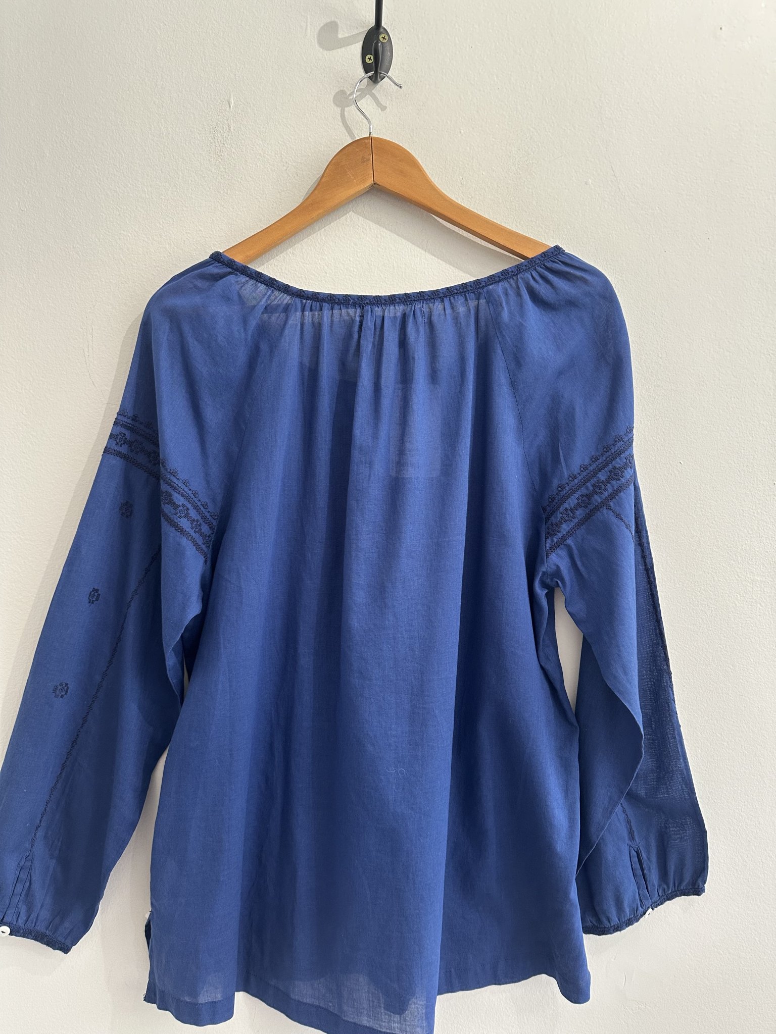 Blusa azul marinho m/longa Richards - M azul, azul-marinho tamanho M - vista adicional 4
