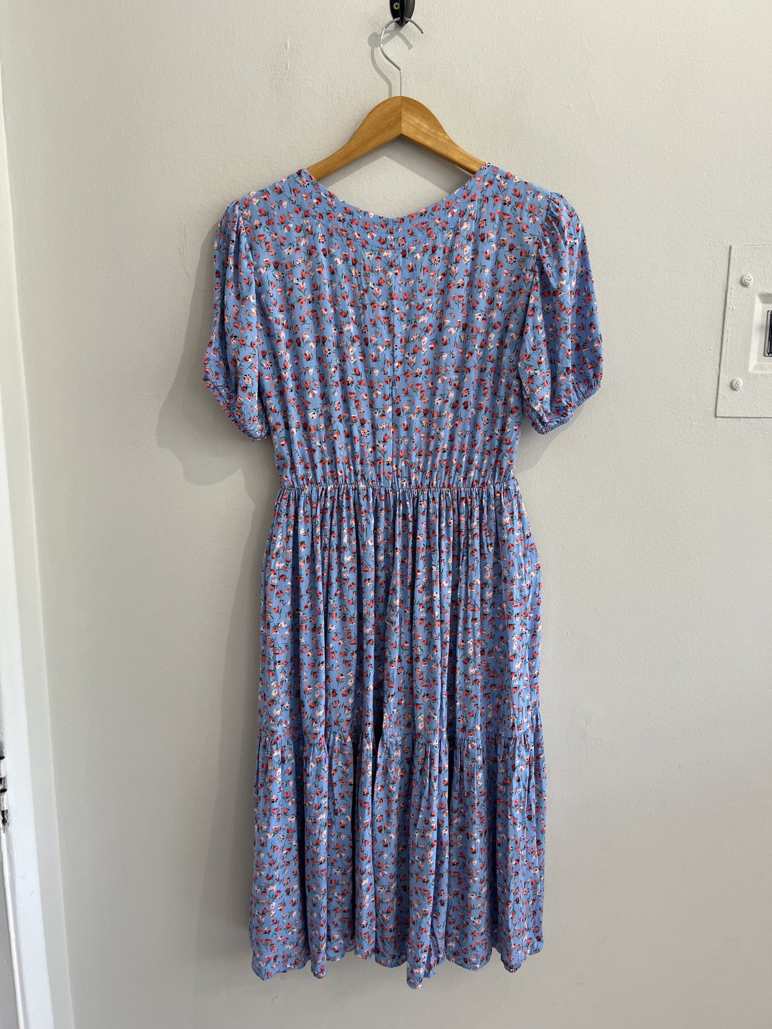 Vestido floral Celine - M Azul, Rosa, Estampa tamanho M - vista adicional 3