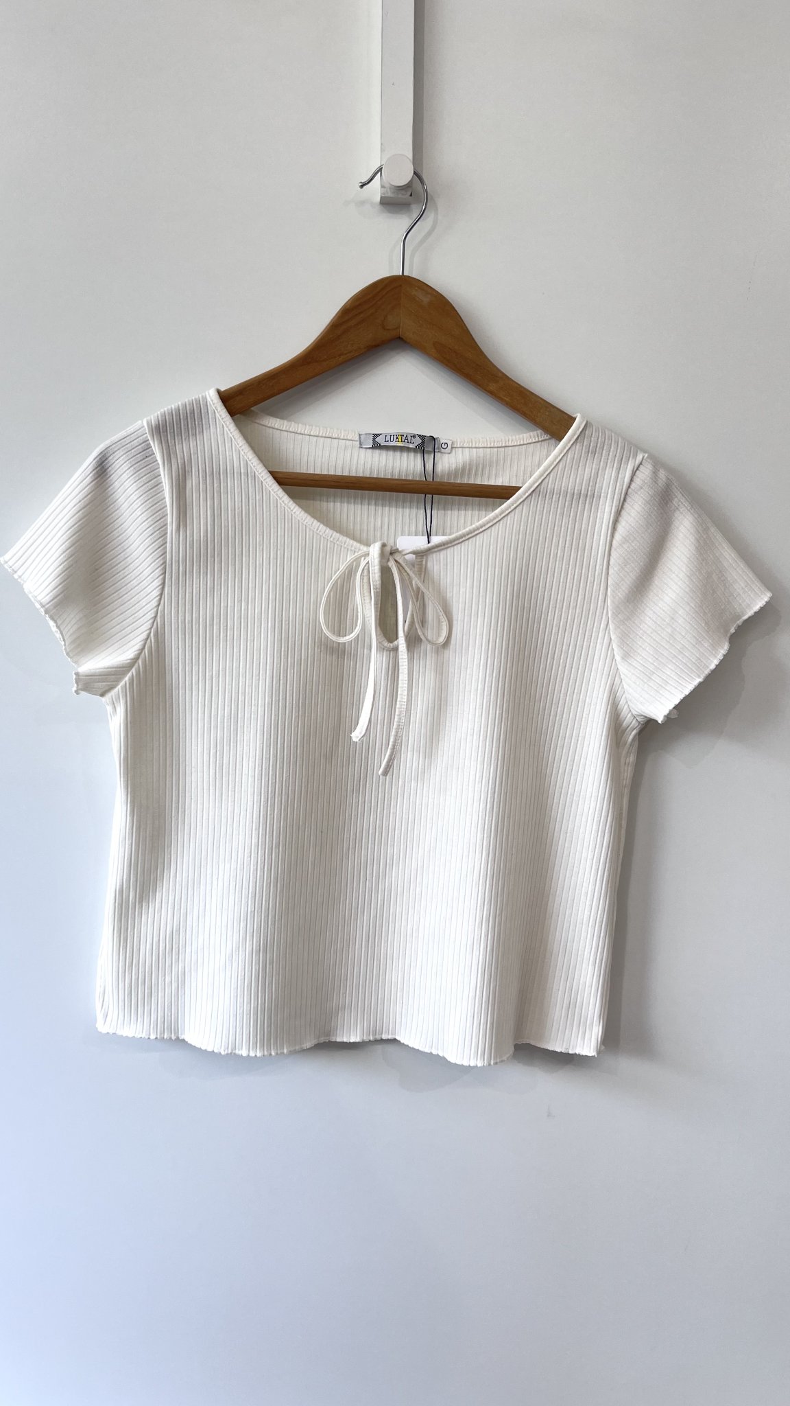 Blusa off white canelada m/curta Luktal - G branco tamanho G - foto principal