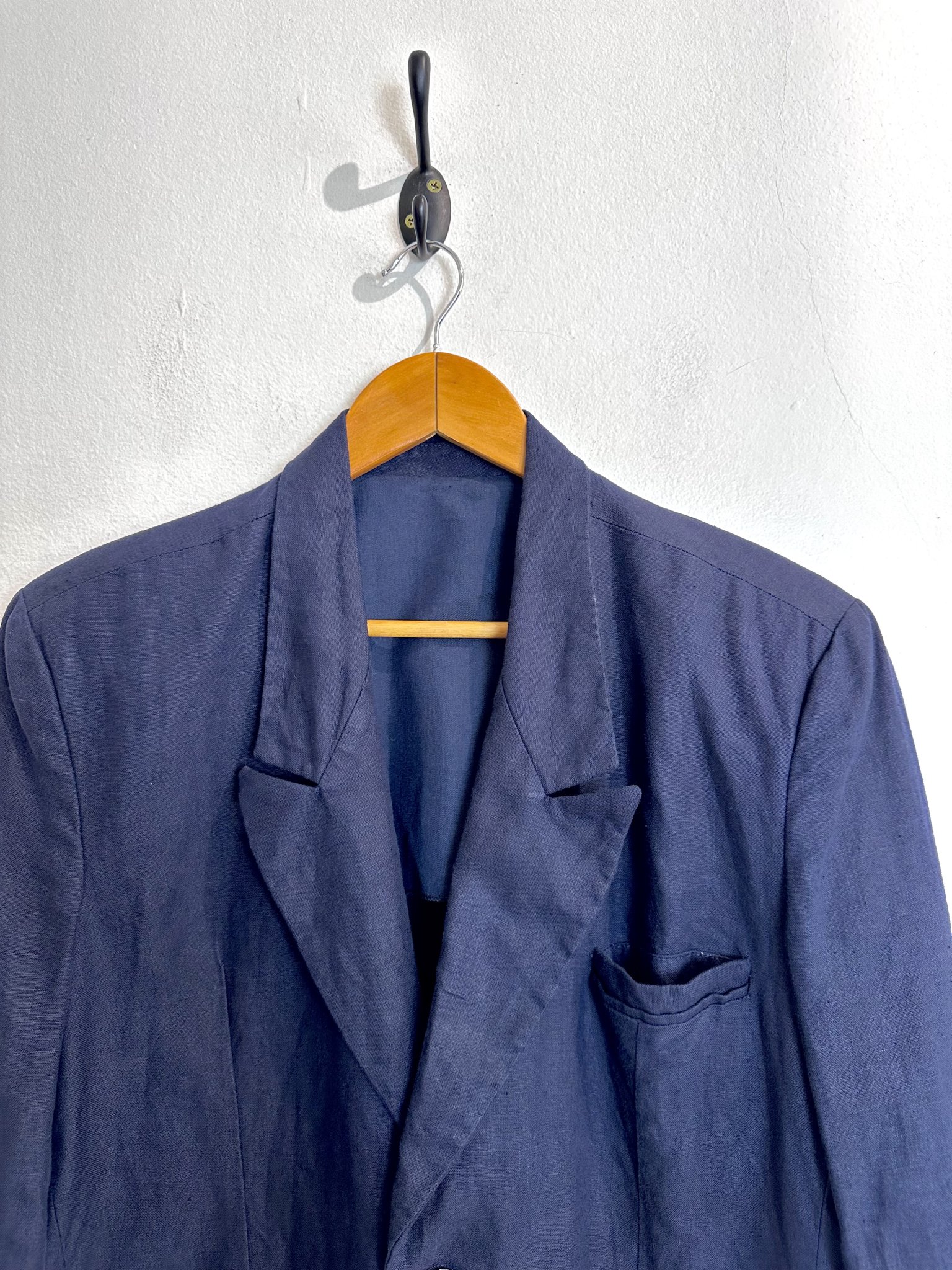 Blazer azul marinho de linho - sem marca azul, azul-marinho - vista adicional 2