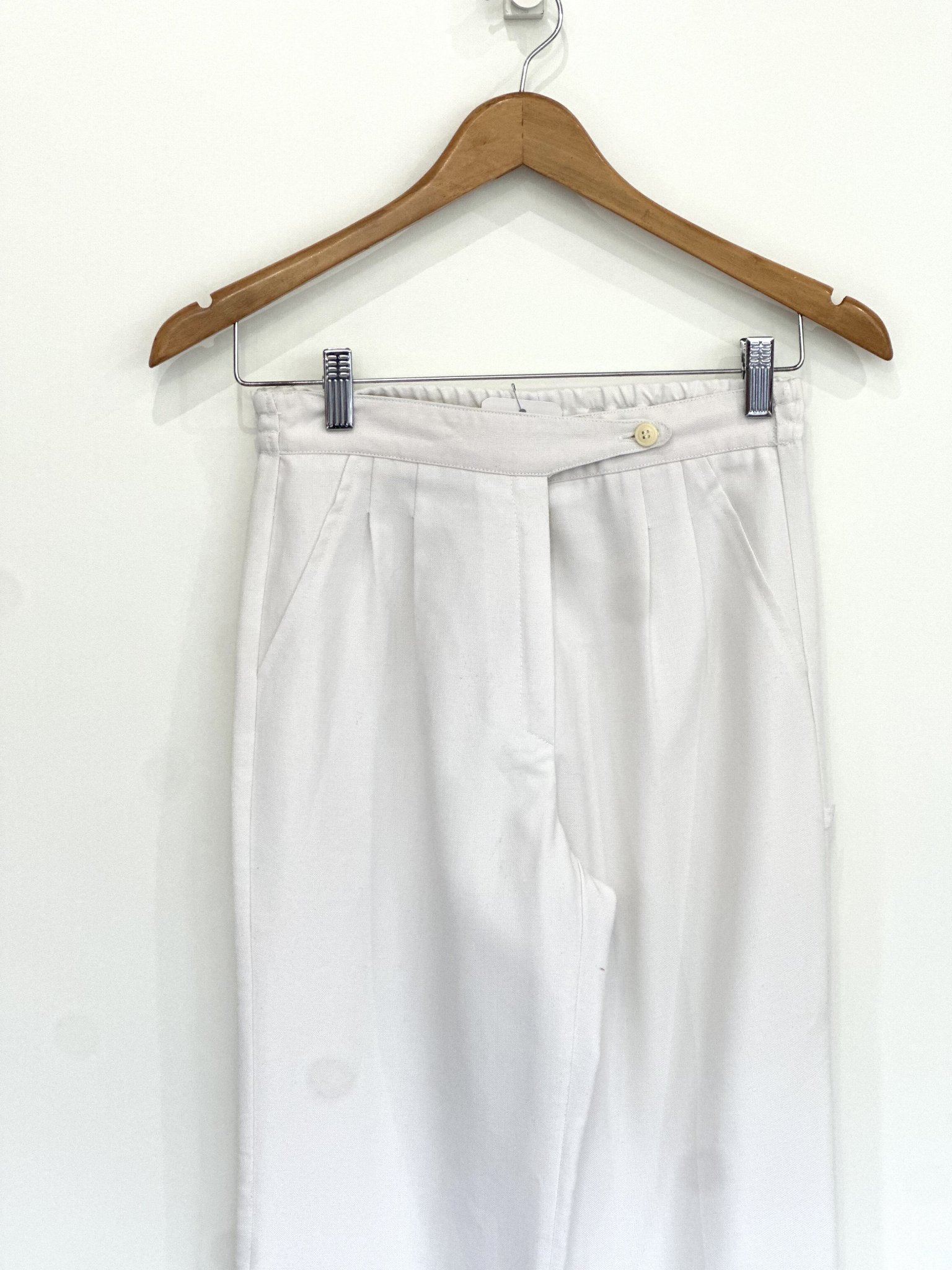 Calça alfaiataria branca vintage Cori - 40 branco tamanho 40 - vista adicional 2