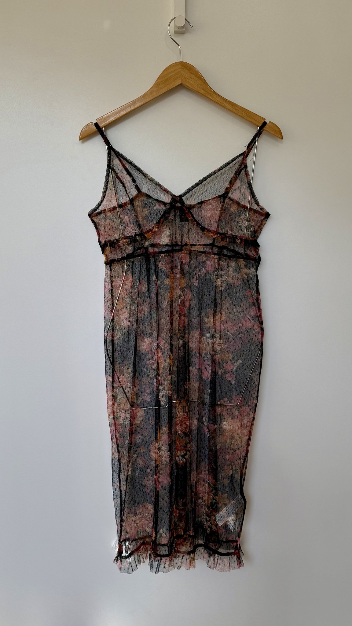 Vestido floral de tule Forever 21 - G preto tamanho G - foto principal