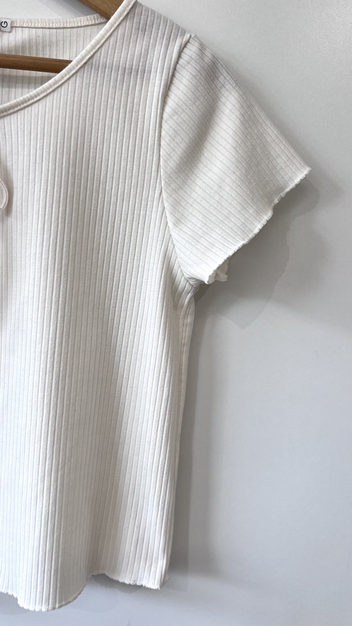 Blusa off white canelada m/curta Luktal - G branco tamanho G - vista adicional 3