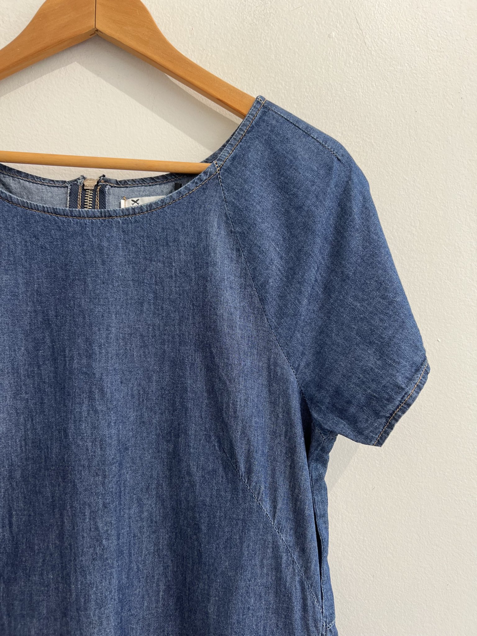 Vestido jeans Hering - M Azul tamanho M - vista adicional 3
