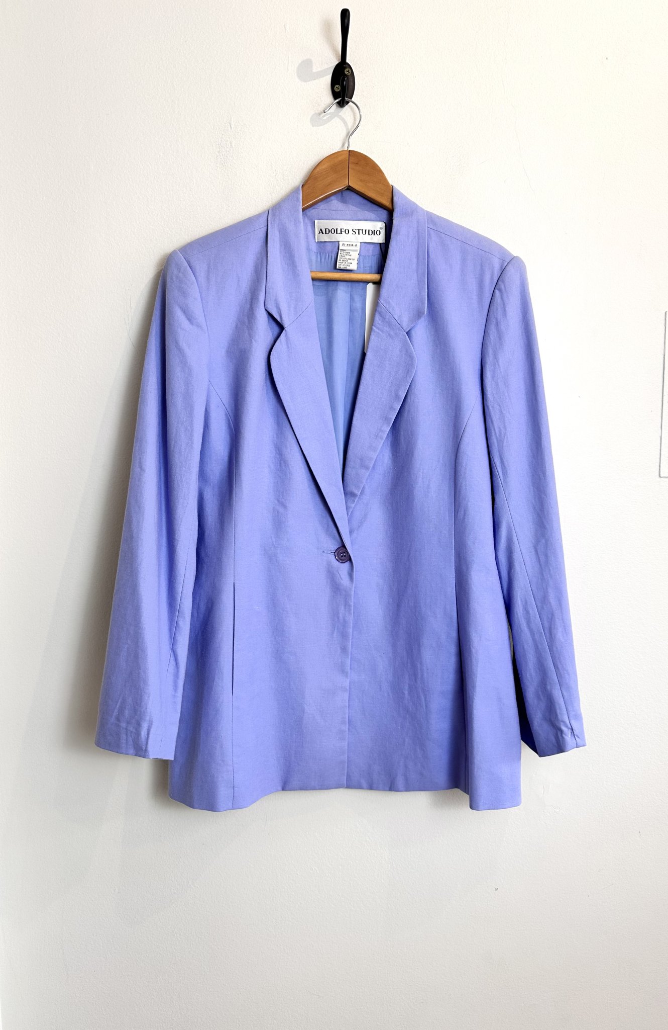 Blazer lilás fecho de um botão Adolfo Studio de linho e algodão - 42 roxo tamanho 42 - foto principal