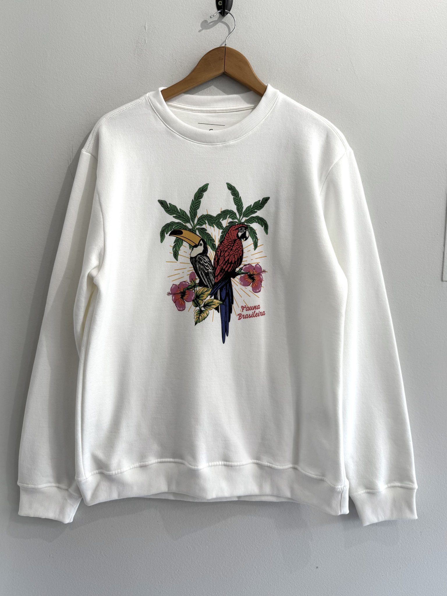 Moletom off white Fauna Brasileira Farm - G branco tamanho G - foto principal