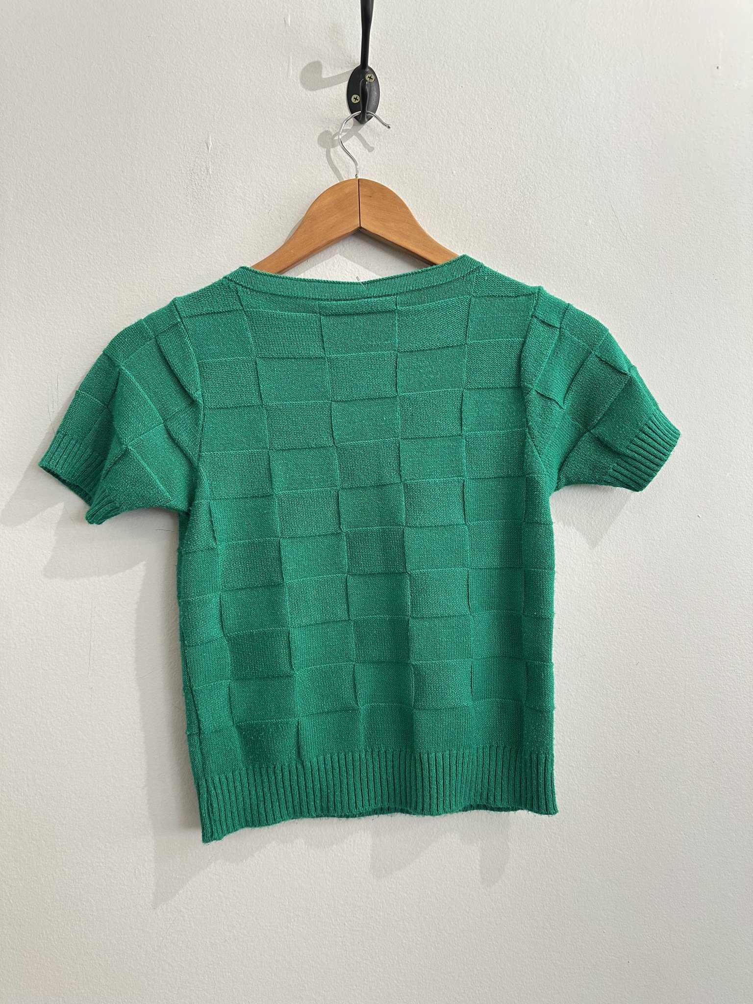 Blusa verde de tricô m/curta - P tamanho P - vista adicional 5