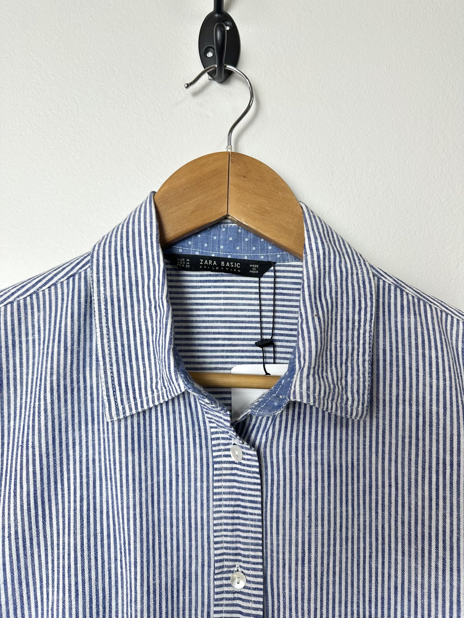 Camisa listrada azul e branco Zara - M Azul, Branco tamanho M - vista adicional 3