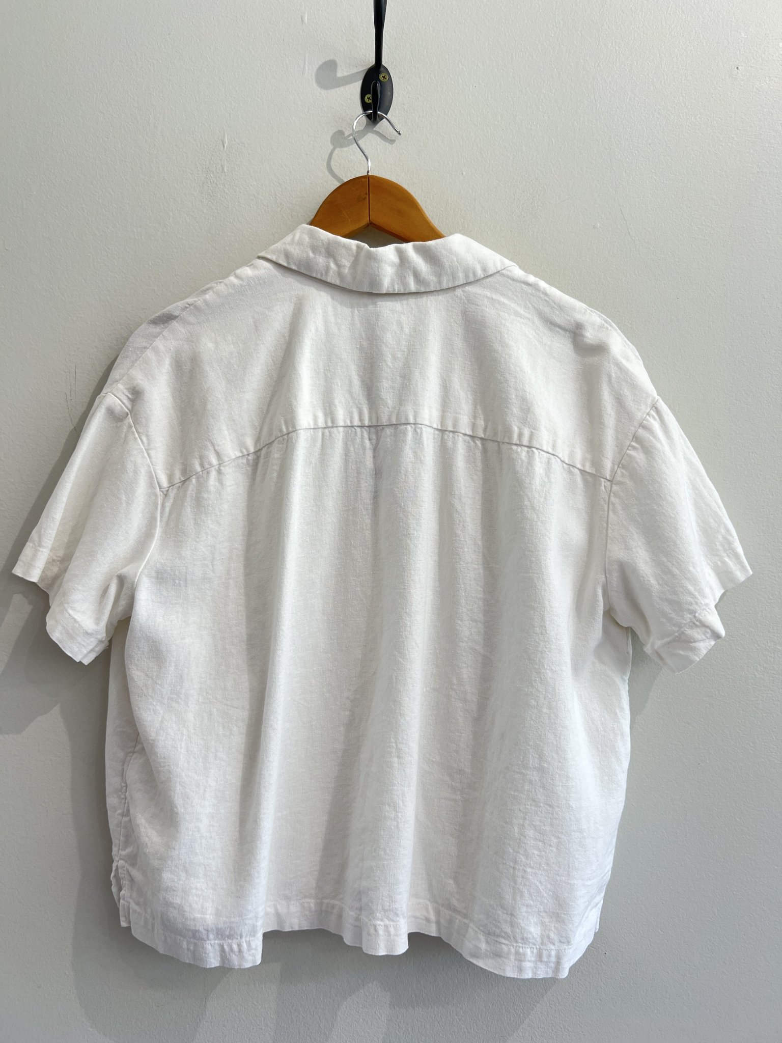 Camisa branca m/curta de linho e viscose A New Day - GG branco tamanho GG - vista adicional 4