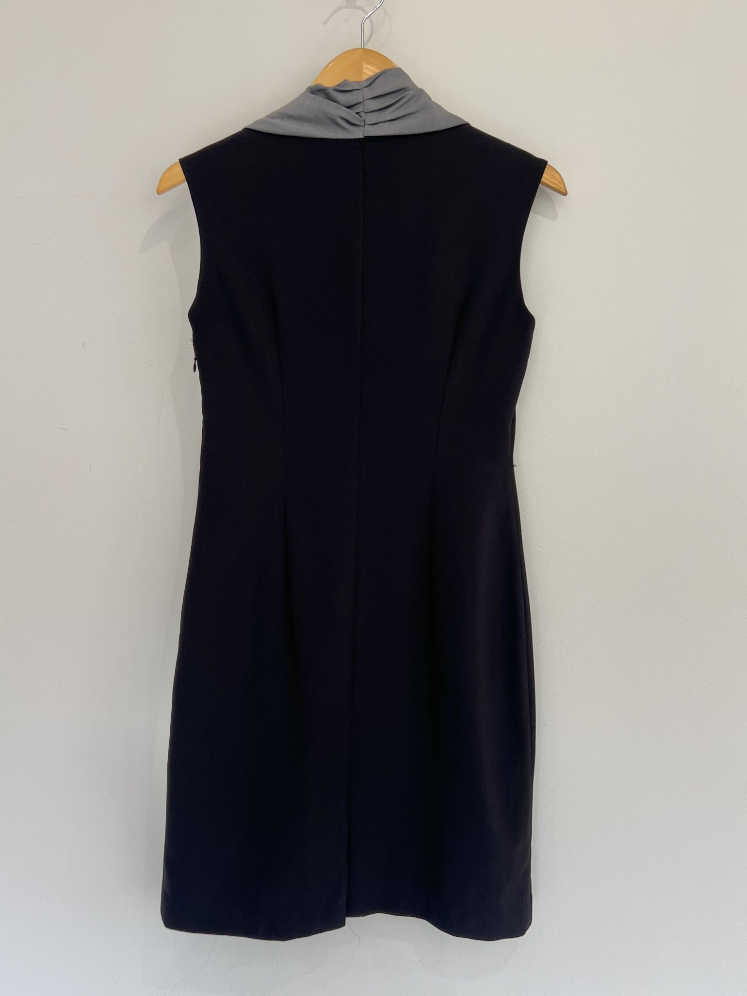 Vestido duo social preto e cinza com plissado no busto C.Luce preto, cinza - vista adicional 2