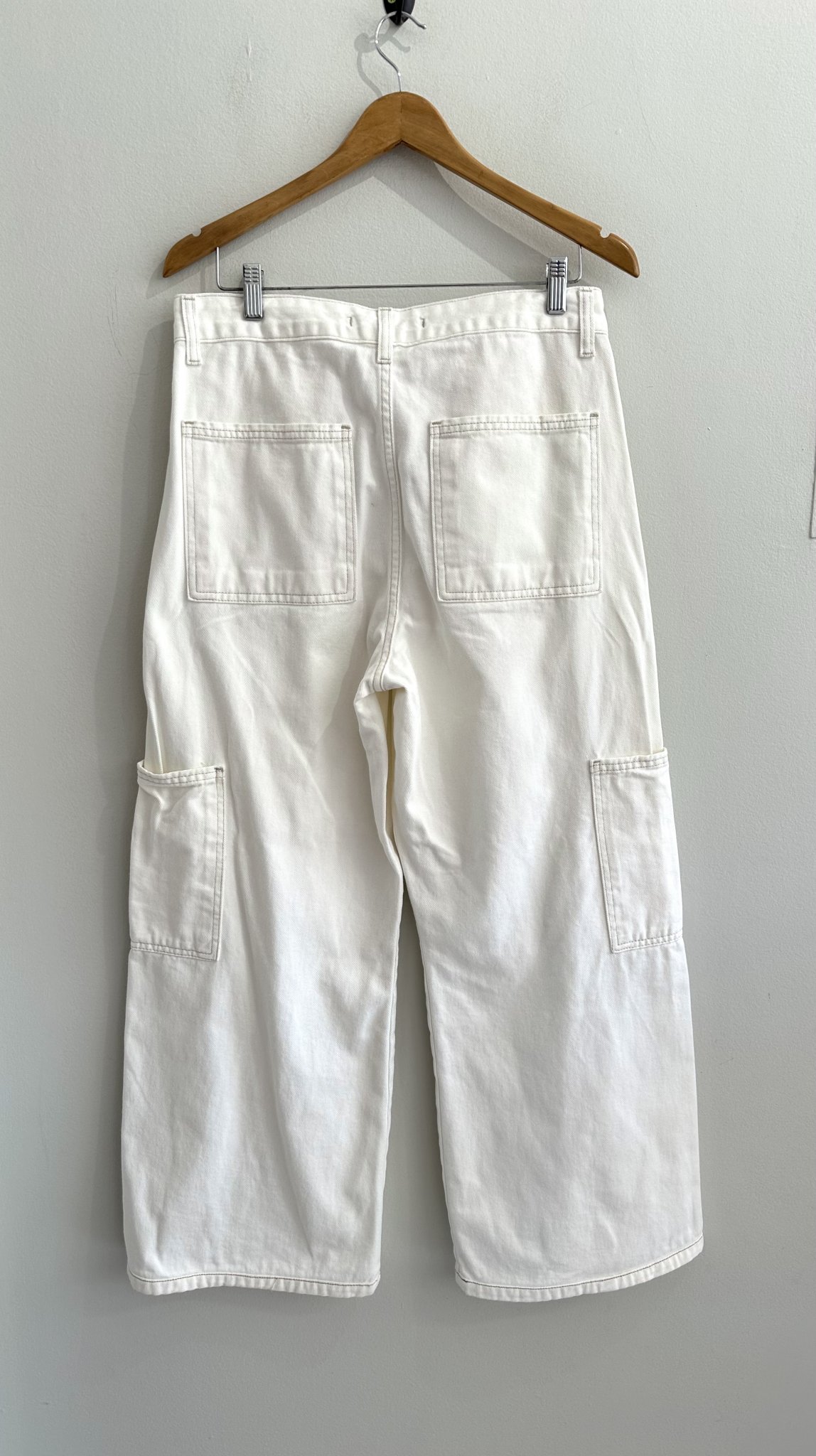 Calça jeans pantalona off white Bluesteel - 44 branco tamanho 44 - vista adicional 3