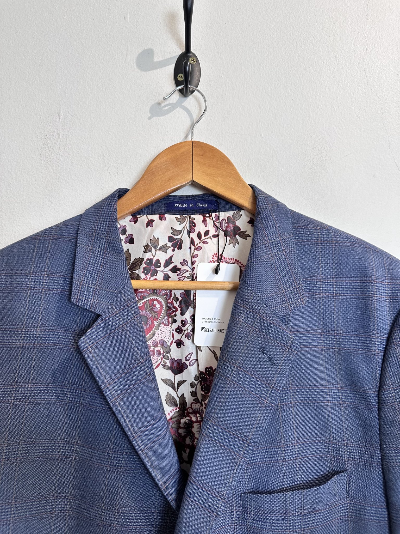 Blazer xadrez príncipe de gales azul Alan Flusser - G tamanho G - vista adicional 3