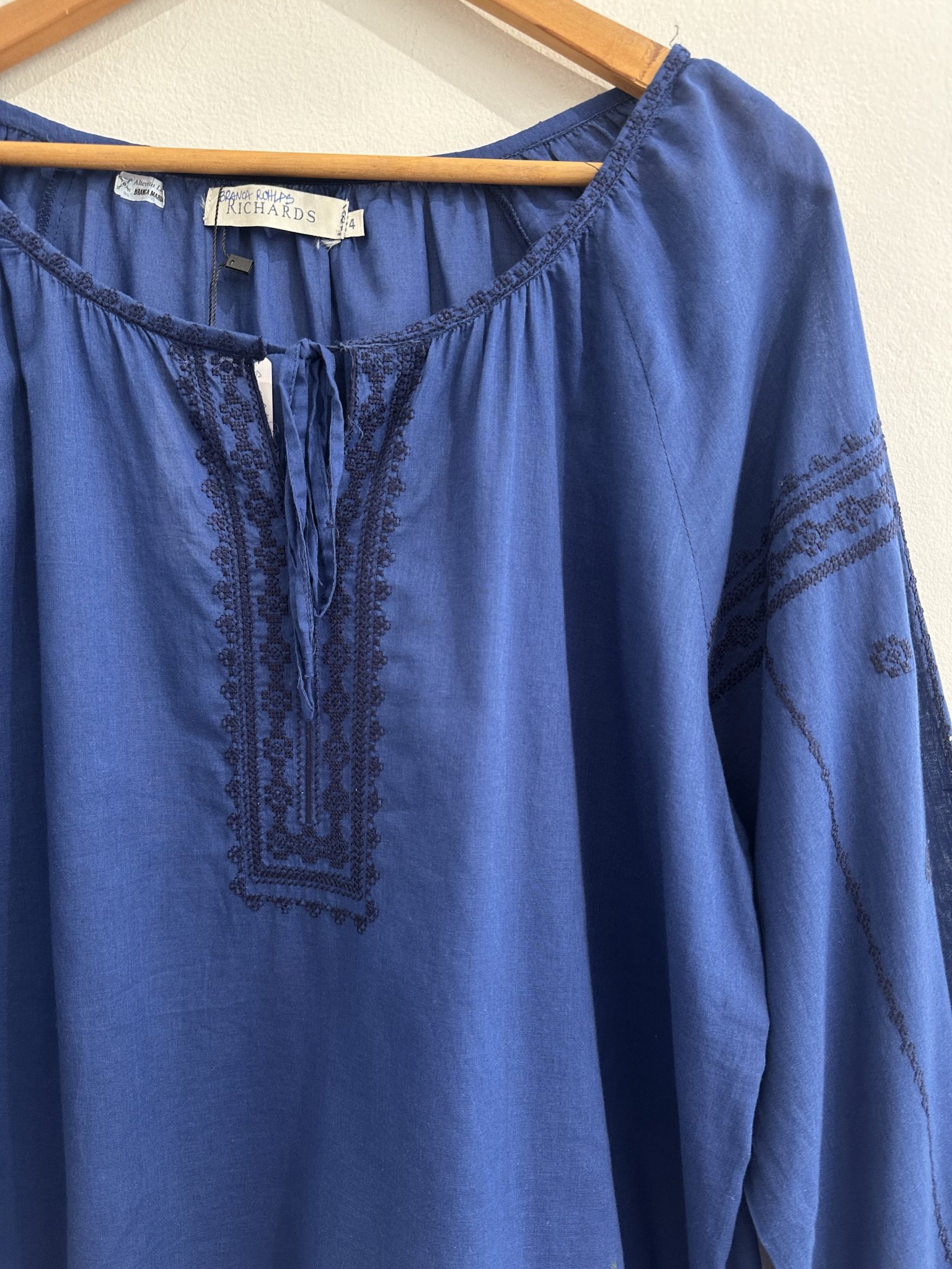 Blusa azul marinho m/longa Richards - M azul, azul-marinho tamanho M - vista adicional 3