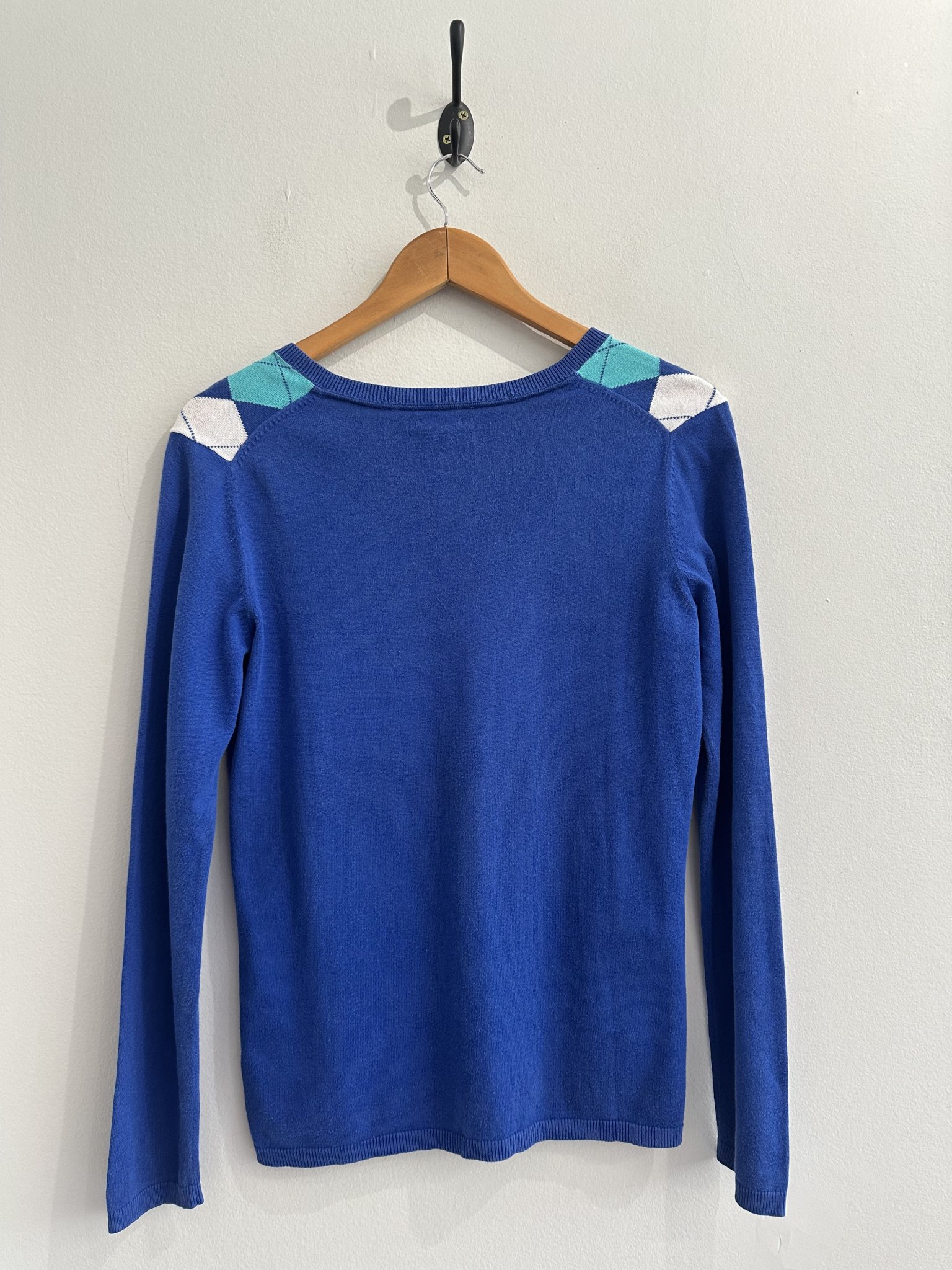 Suéter xadrez azul m/longa Tommy Hilfiger - M tamanho M - vista adicional 4
