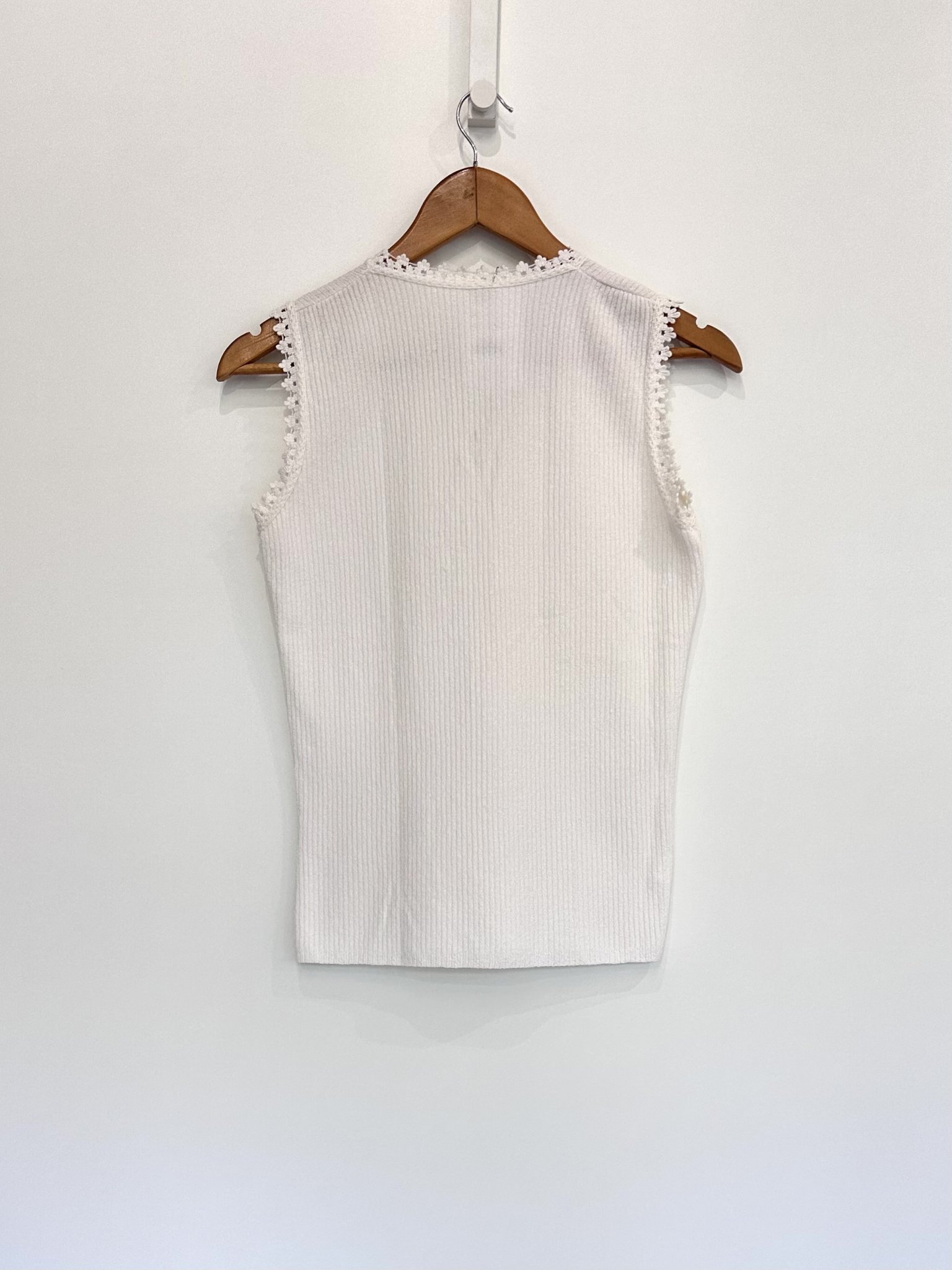 Blusa branca canelada - M branco tamanho M - vista adicional 2