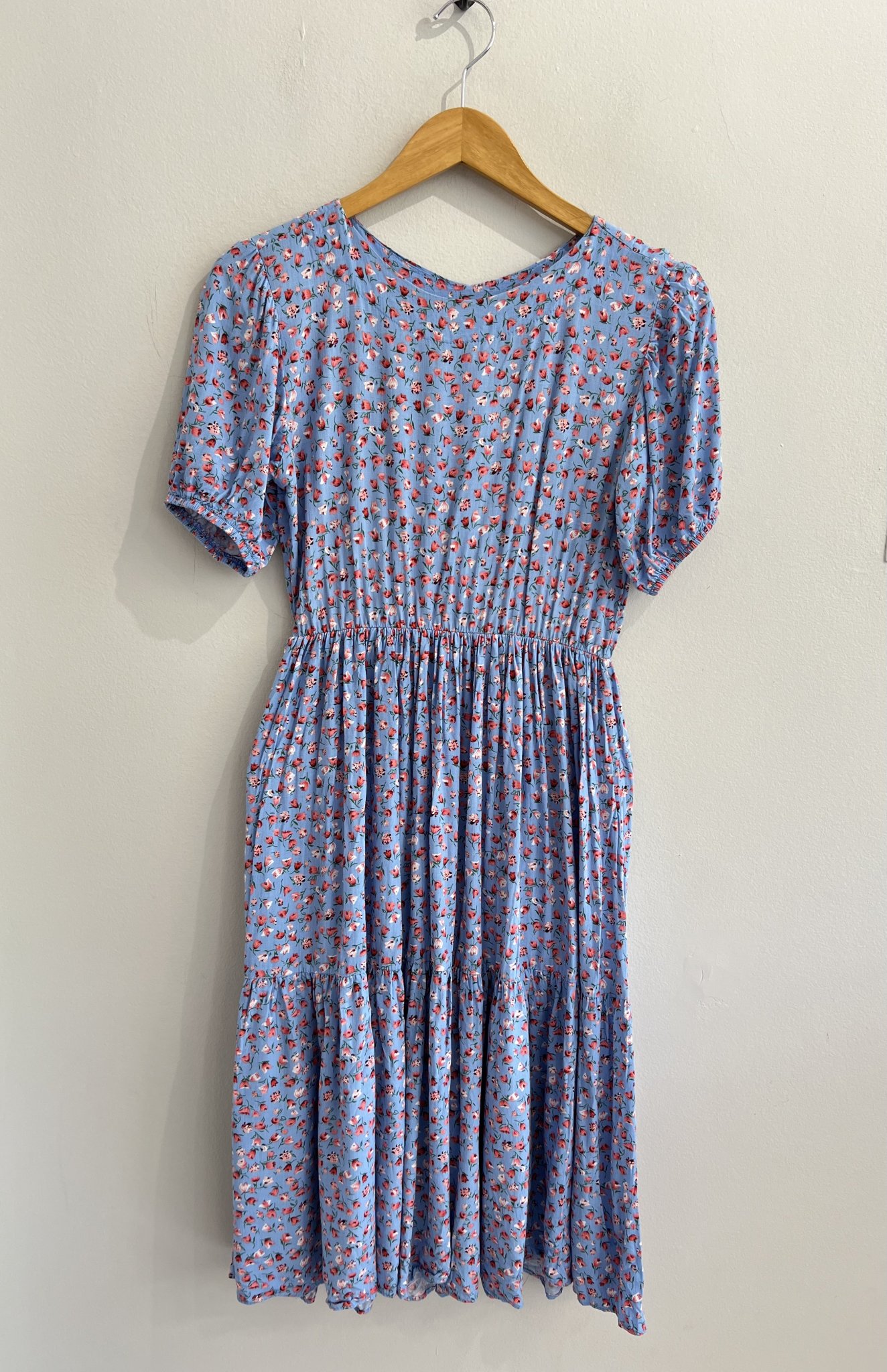 Vestido floral Celine - M Azul, Rosa, Estampa tamanho M - foto principal
