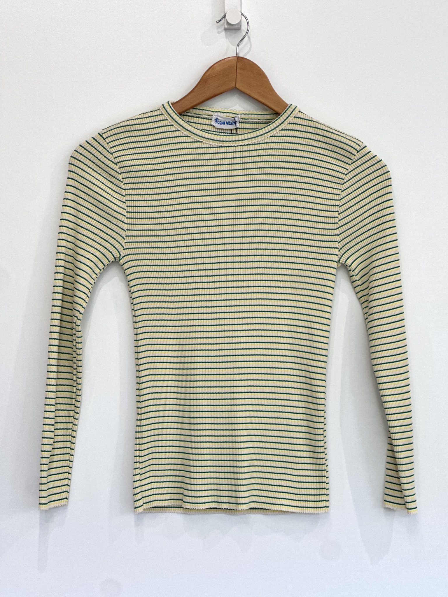 Blusa listrada John Meyer - PP Verde, Amarelo, bege tamanho PP - foto principal