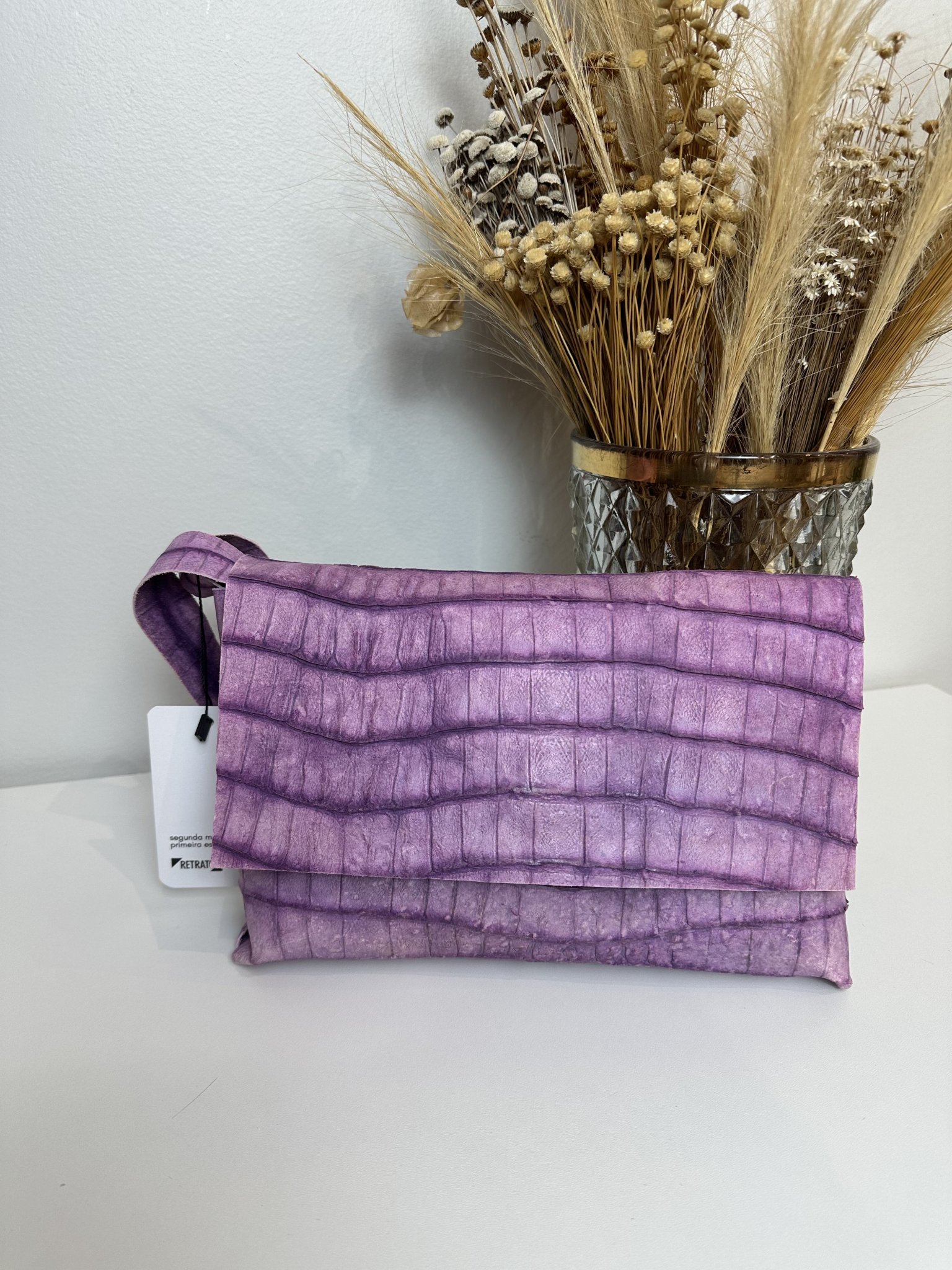 Bolsa tiracolo croco lilás RC roxo - foto principal