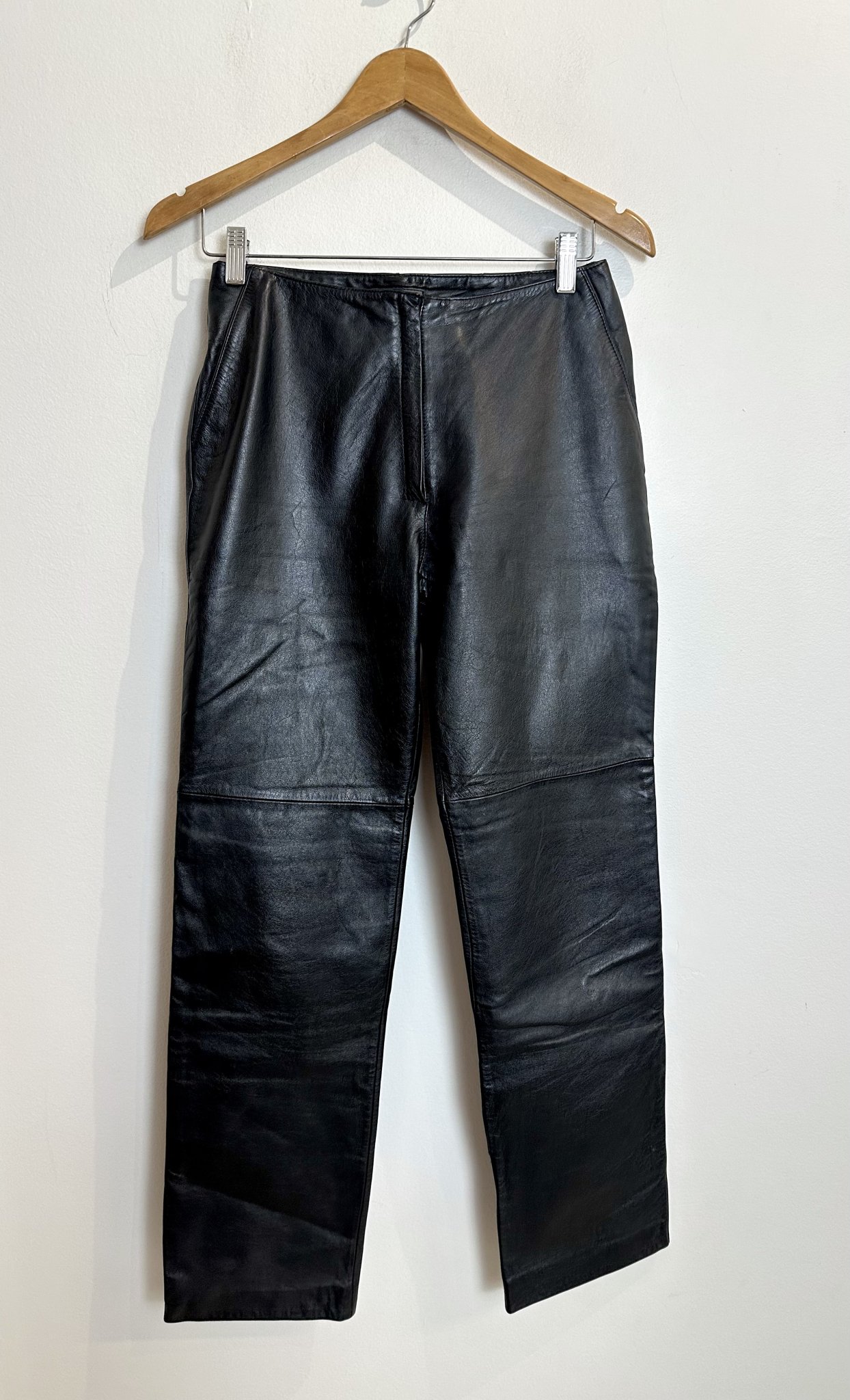 Calça preta de couro Belari - M preto tamanho M - foto principal