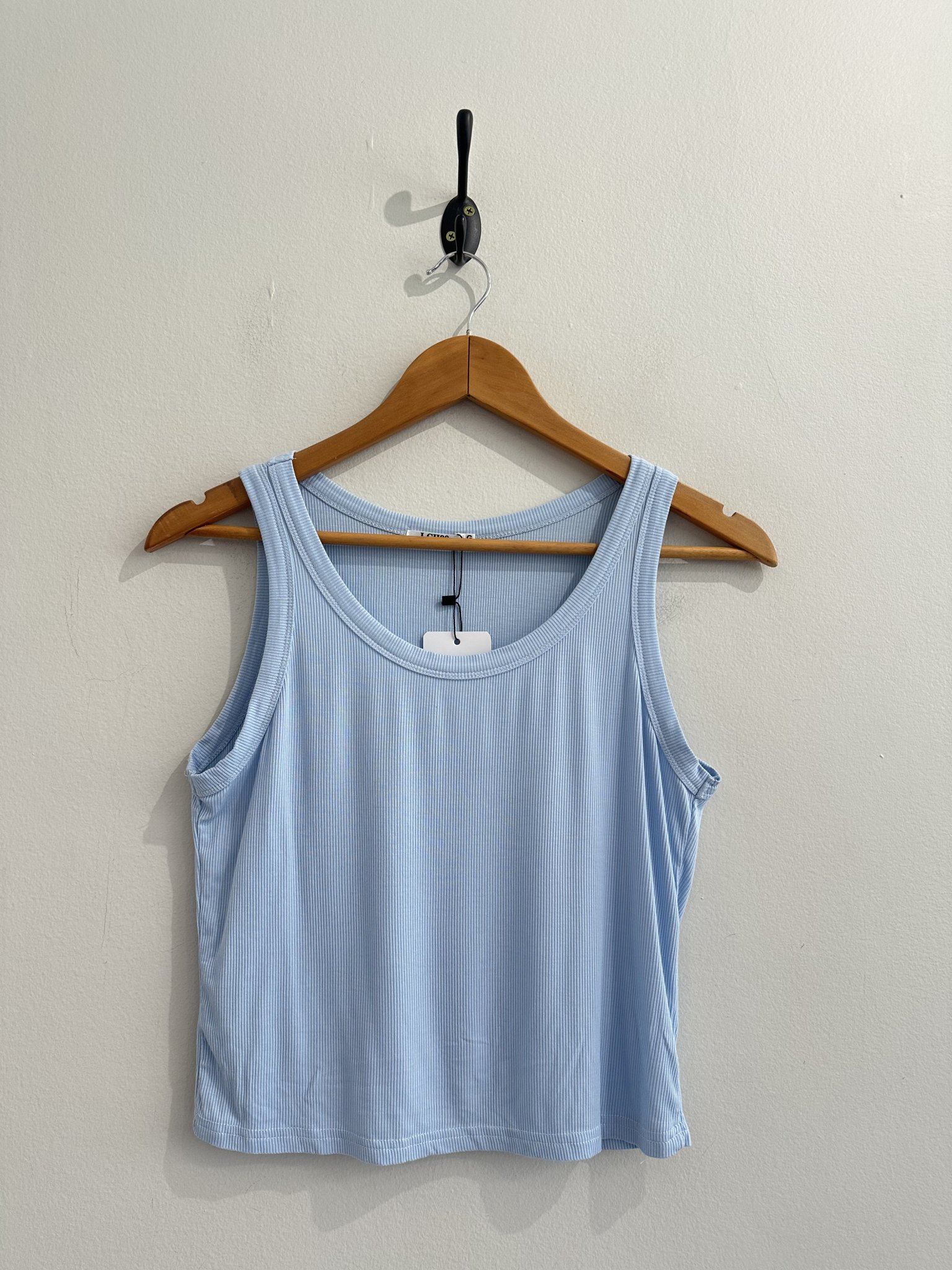 Blusa regata azul canelada J.Ch99 - G tamanho G - vista adicional 2