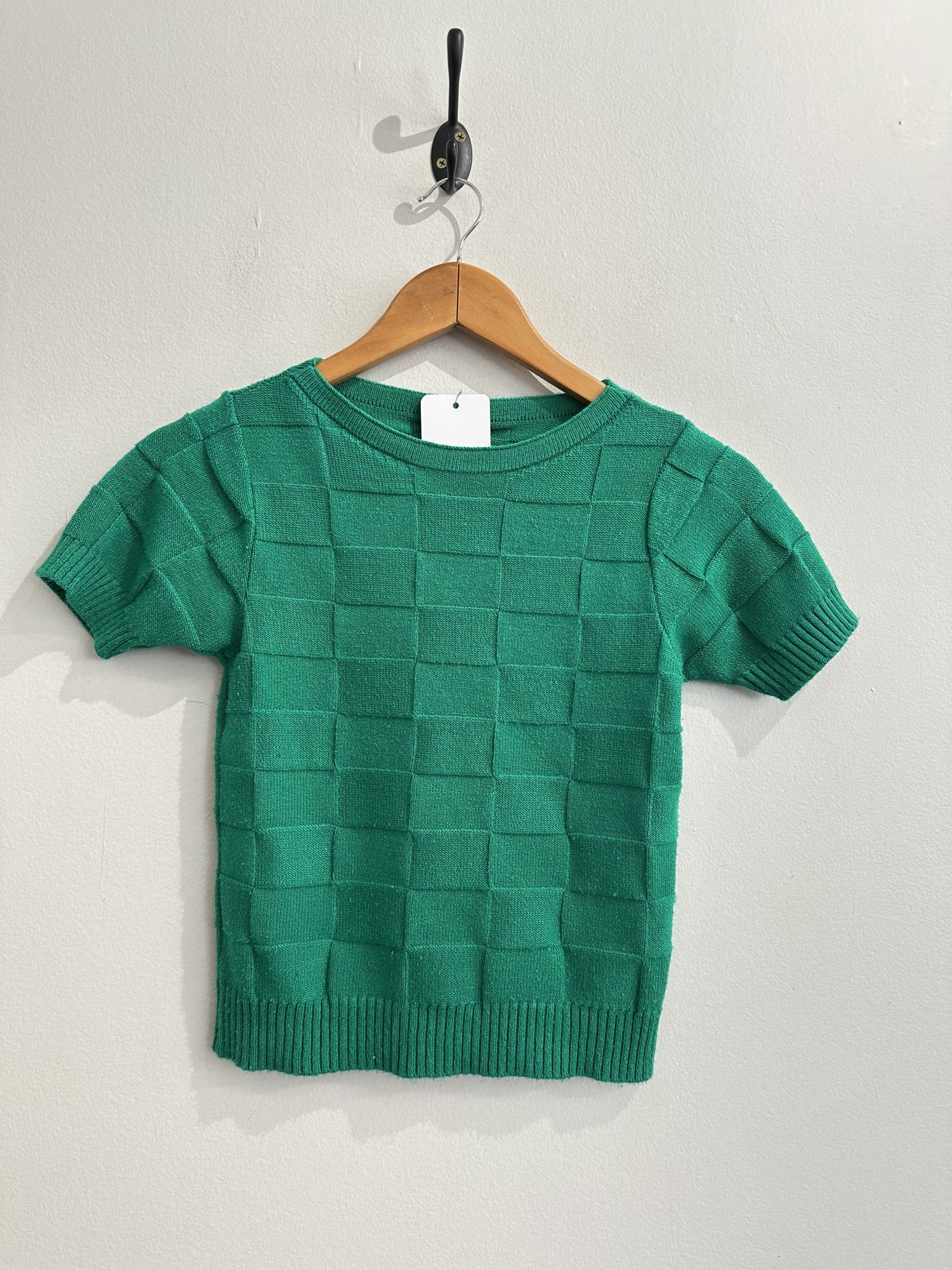 Blusa verde de tricô m/curta - P tamanho P - vista adicional 3