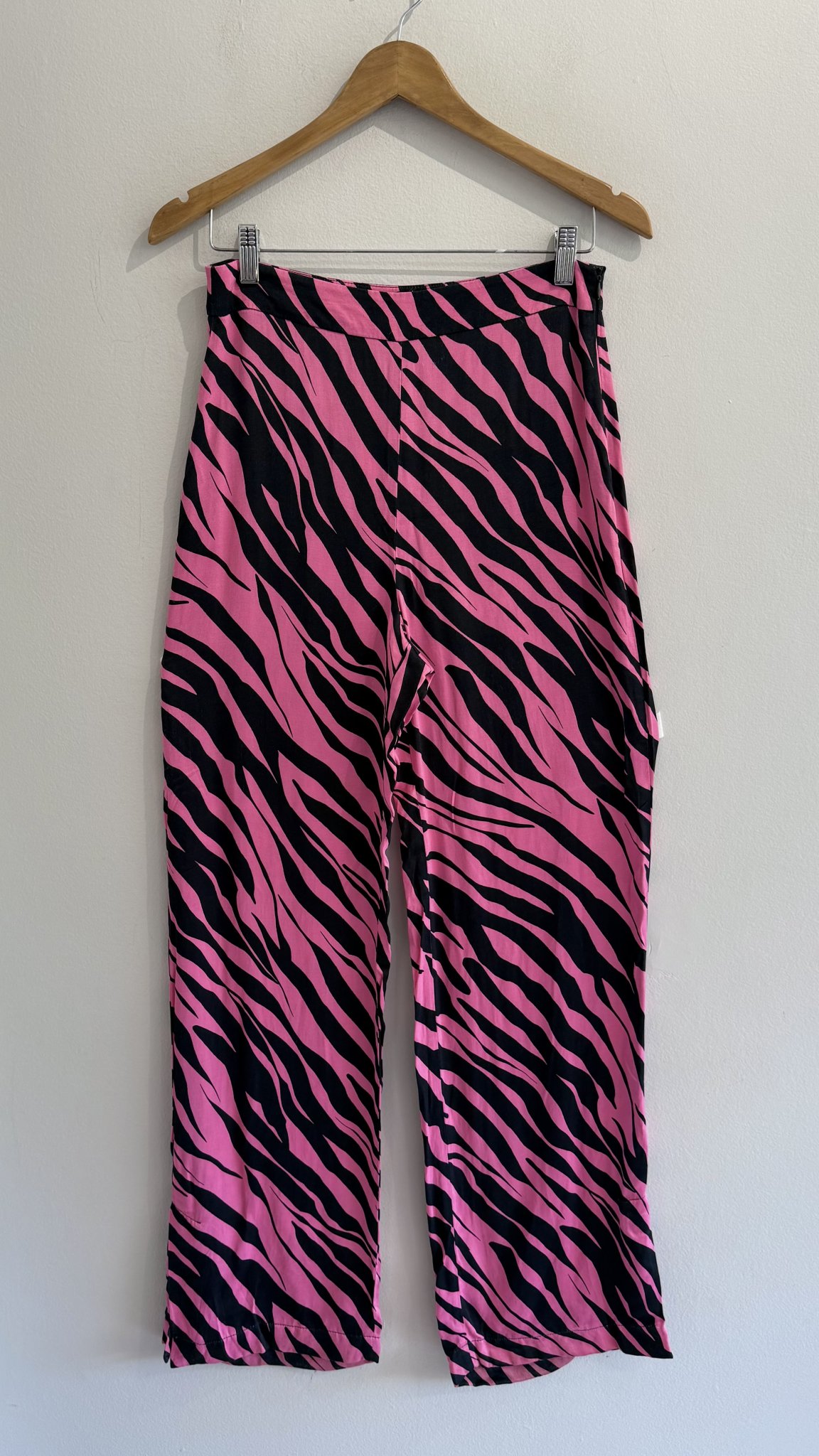 Calça pantalona animal print zebra rosa e preta Zara - M preto, rosa tamanho M - foto principal