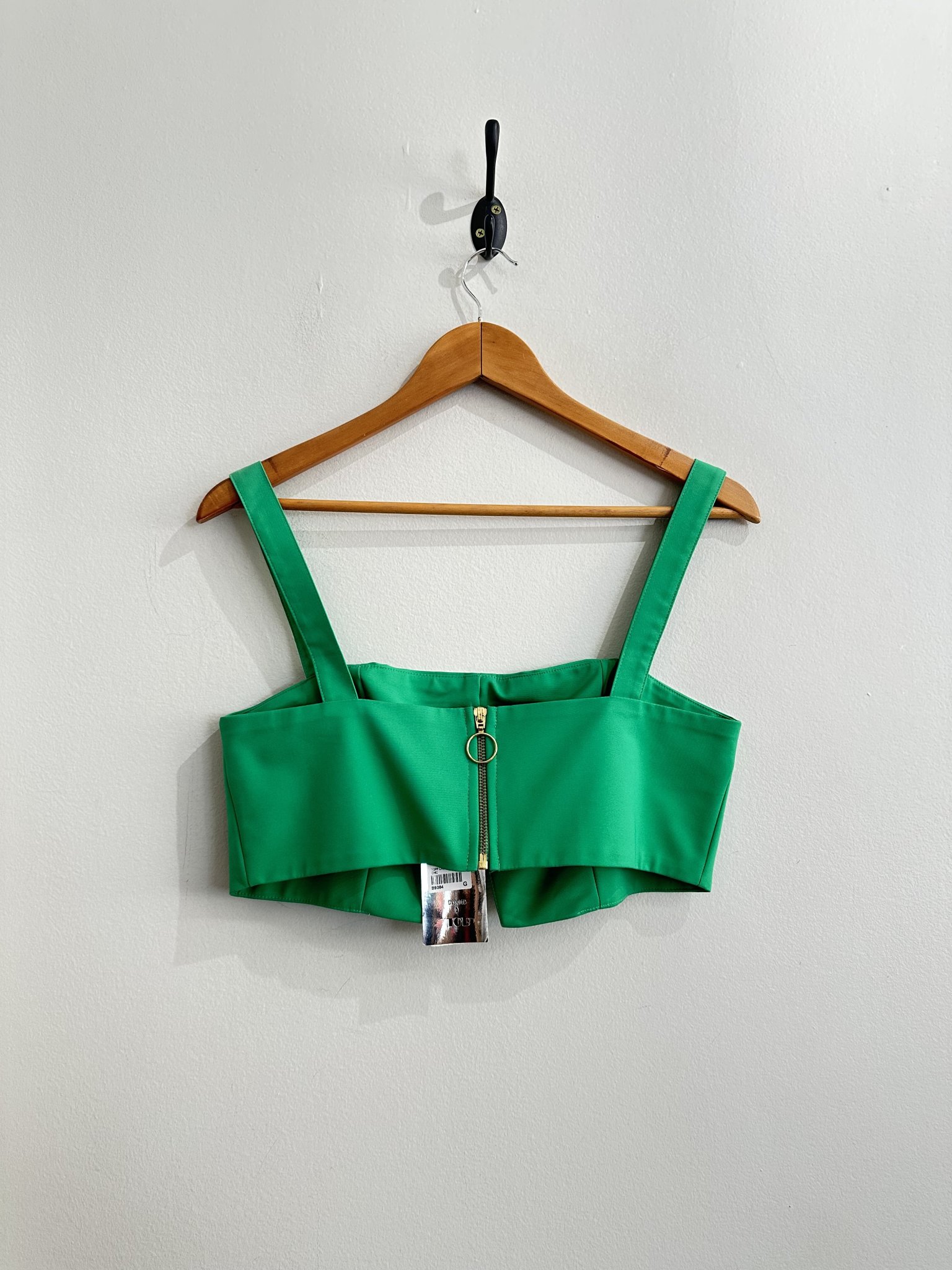 Top cropped verde Tob, na etiqueta - M/G tamanho M/G - vista adicional 4