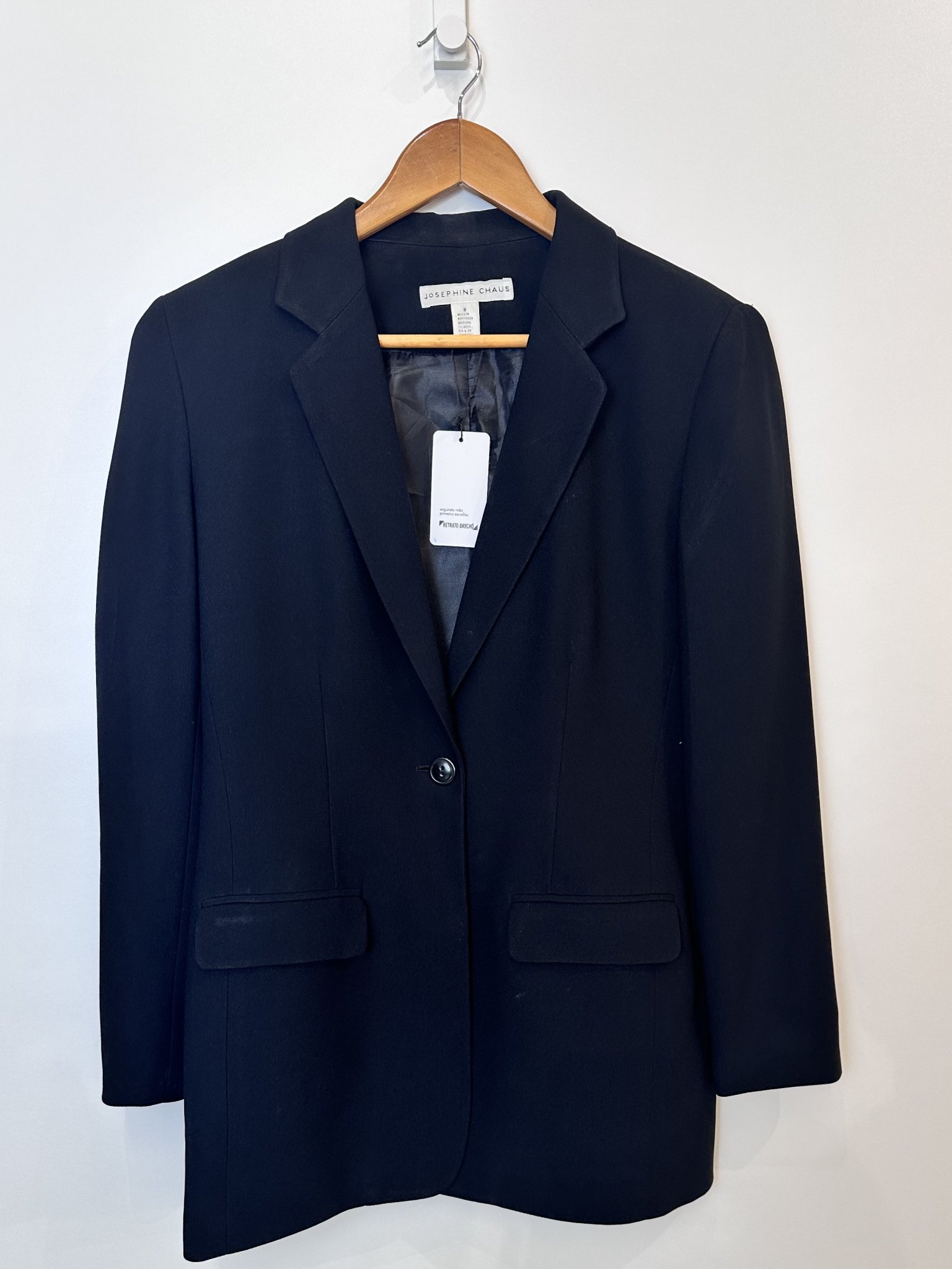 Blazer preto com bolsos Josephine Chaus 8 -38/40 tamanho 38/40 - foto principal