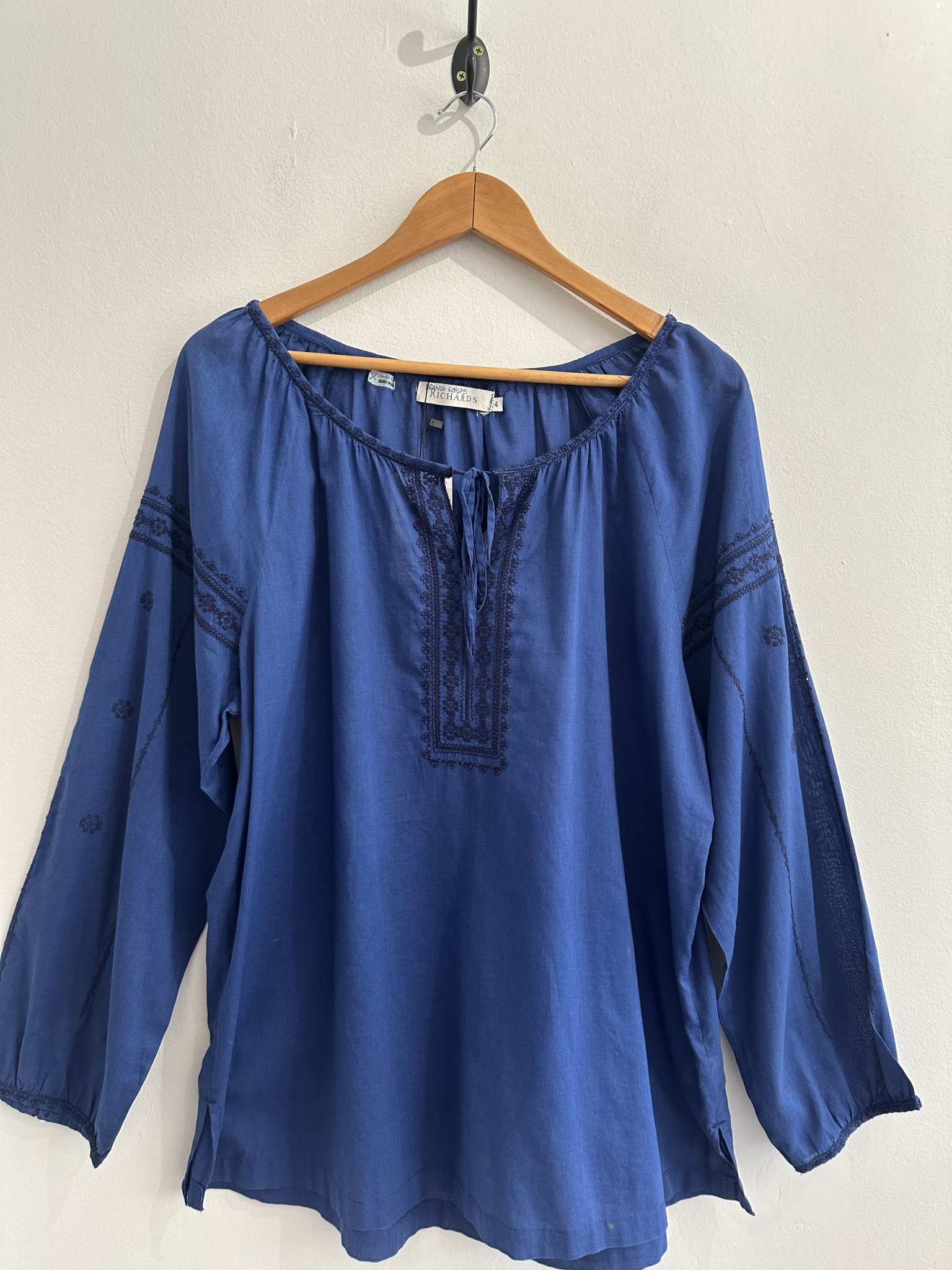 Blusa azul marinho m/longa Richards - M azul, azul-marinho tamanho M - vista adicional 2