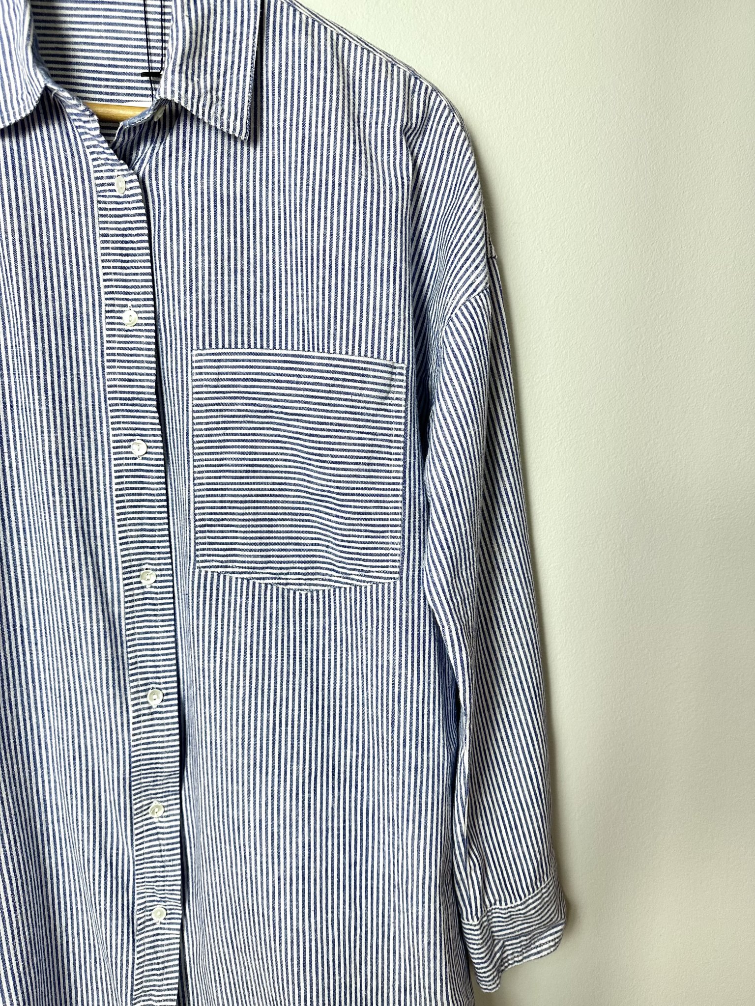 Camisa listrada azul e branco Zara - M Azul, Branco tamanho M - vista adicional 2