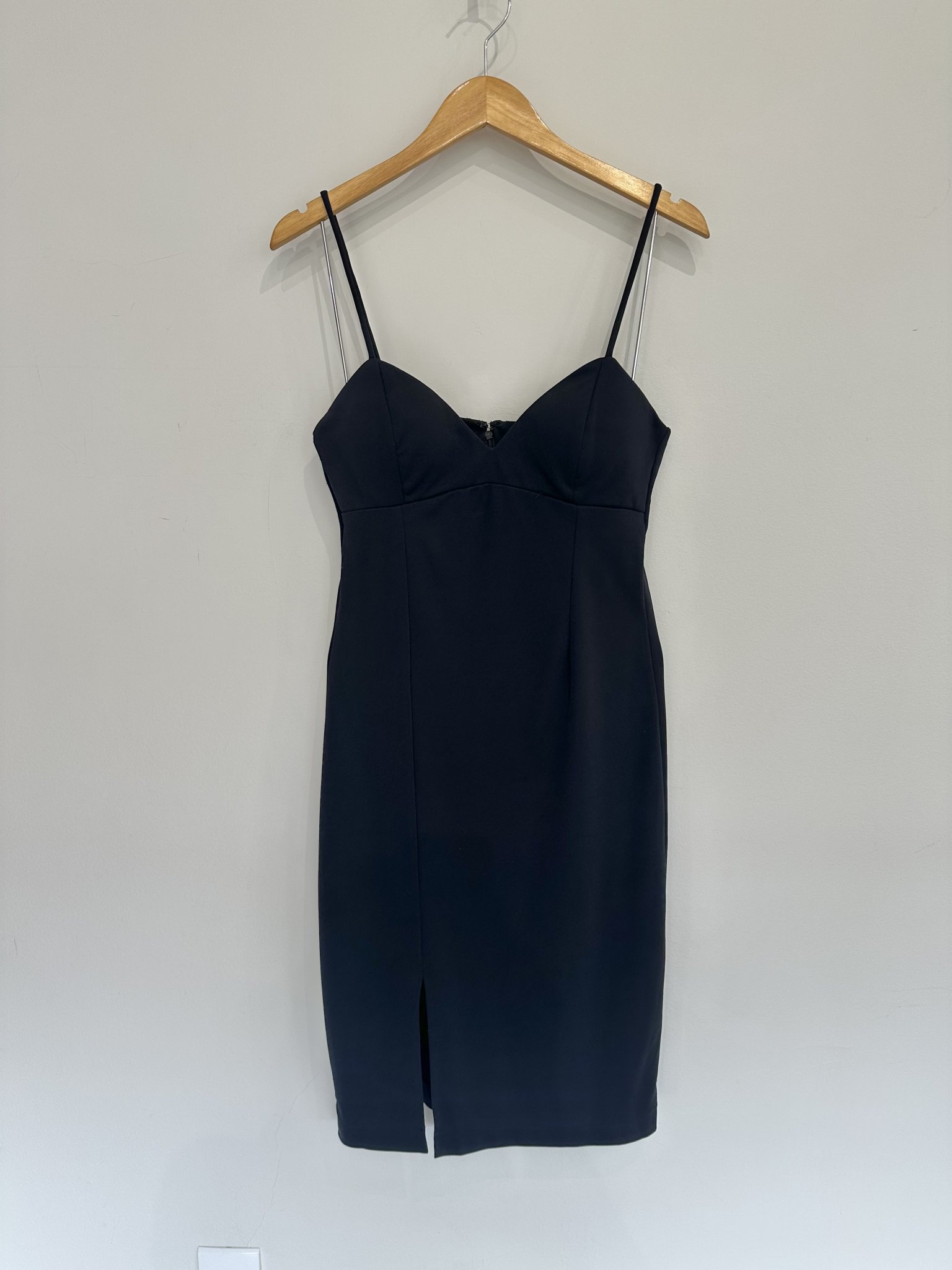 Vestido midi preto de alcinha s/marca - P/M tamanho P/M - foto principal