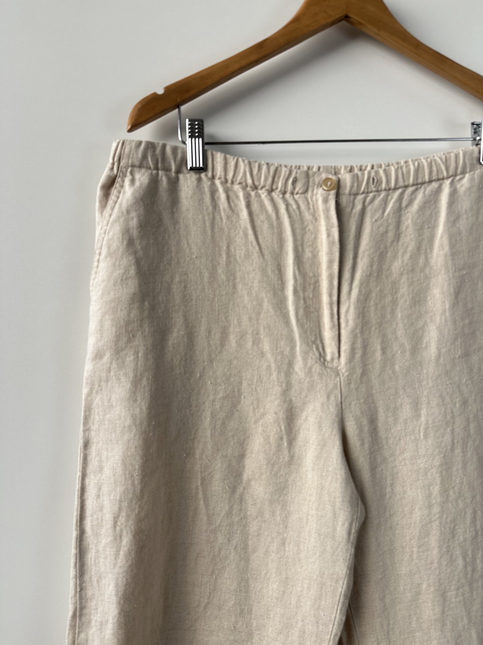 Calça alfaitaria JM Collection by Jennifer Moore linho 12- M/G bege tamanho M/G - vista adicional 2