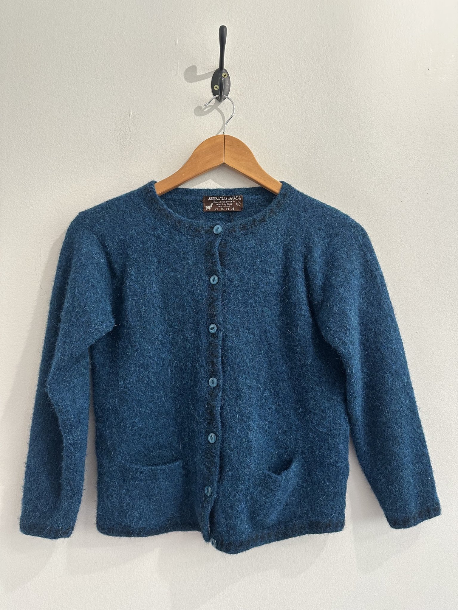 Casaqueto azul de alpaca Artesanias Marcia - P tamanho P - vista adicional 4