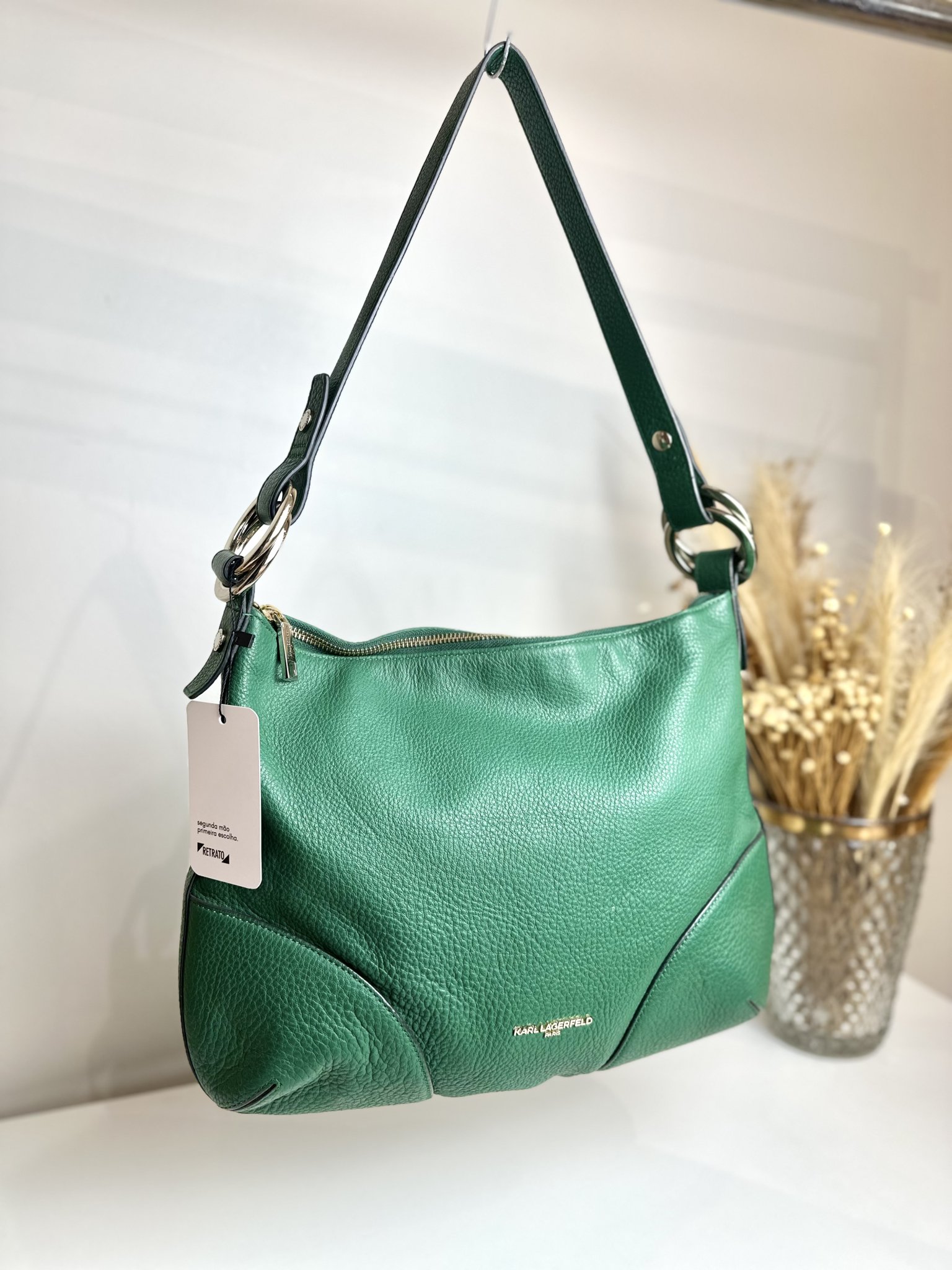 Bolsa tiracolo verde Karl Lagerfeld - Valeska - vista adicional 4