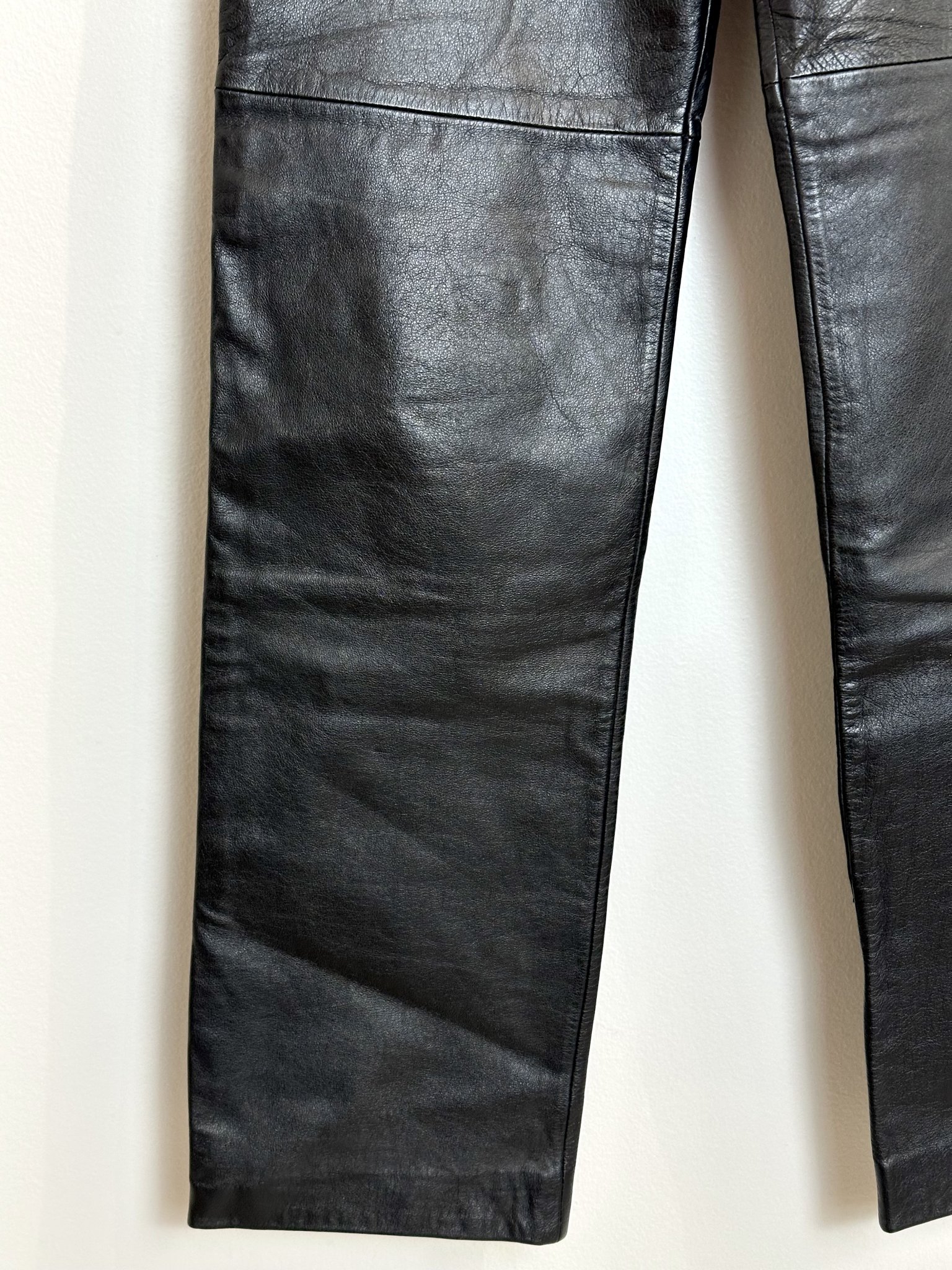 Calça preta de couro Belari - M preto tamanho M - vista adicional 3