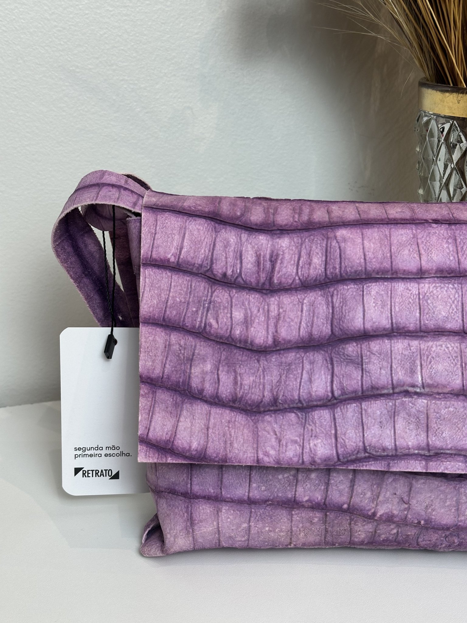 Bolsa tiracolo croco lilás RC roxo - vista adicional 2