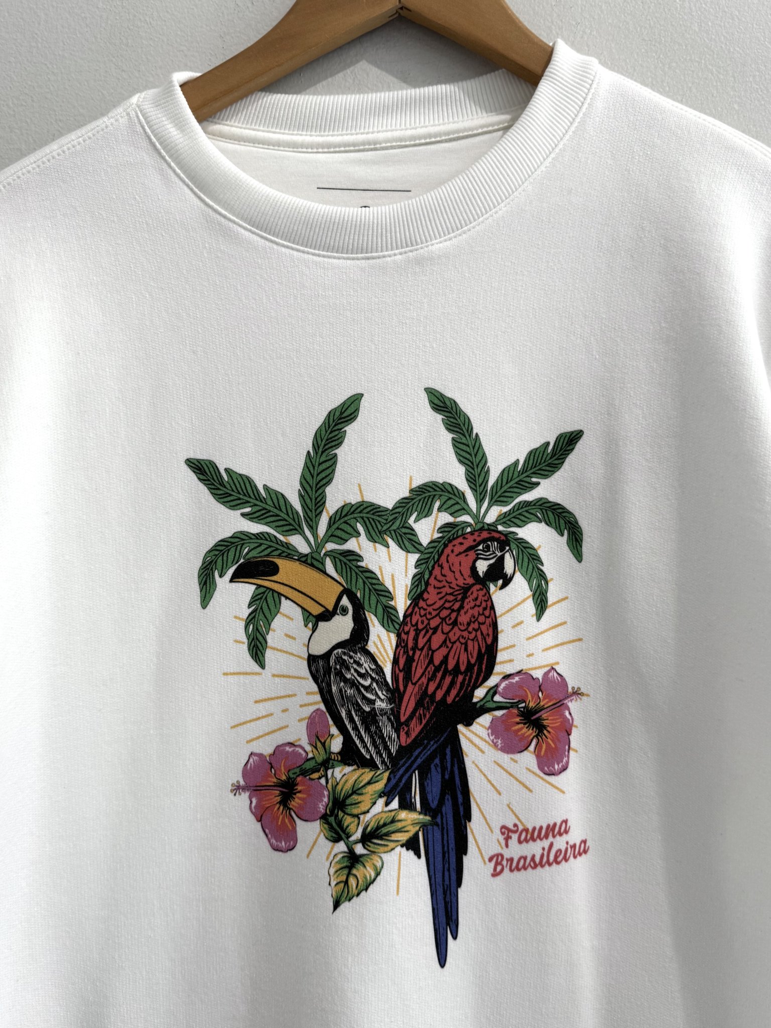 Moletom off white Fauna Brasileira Farm - G branco tamanho G - vista adicional 2