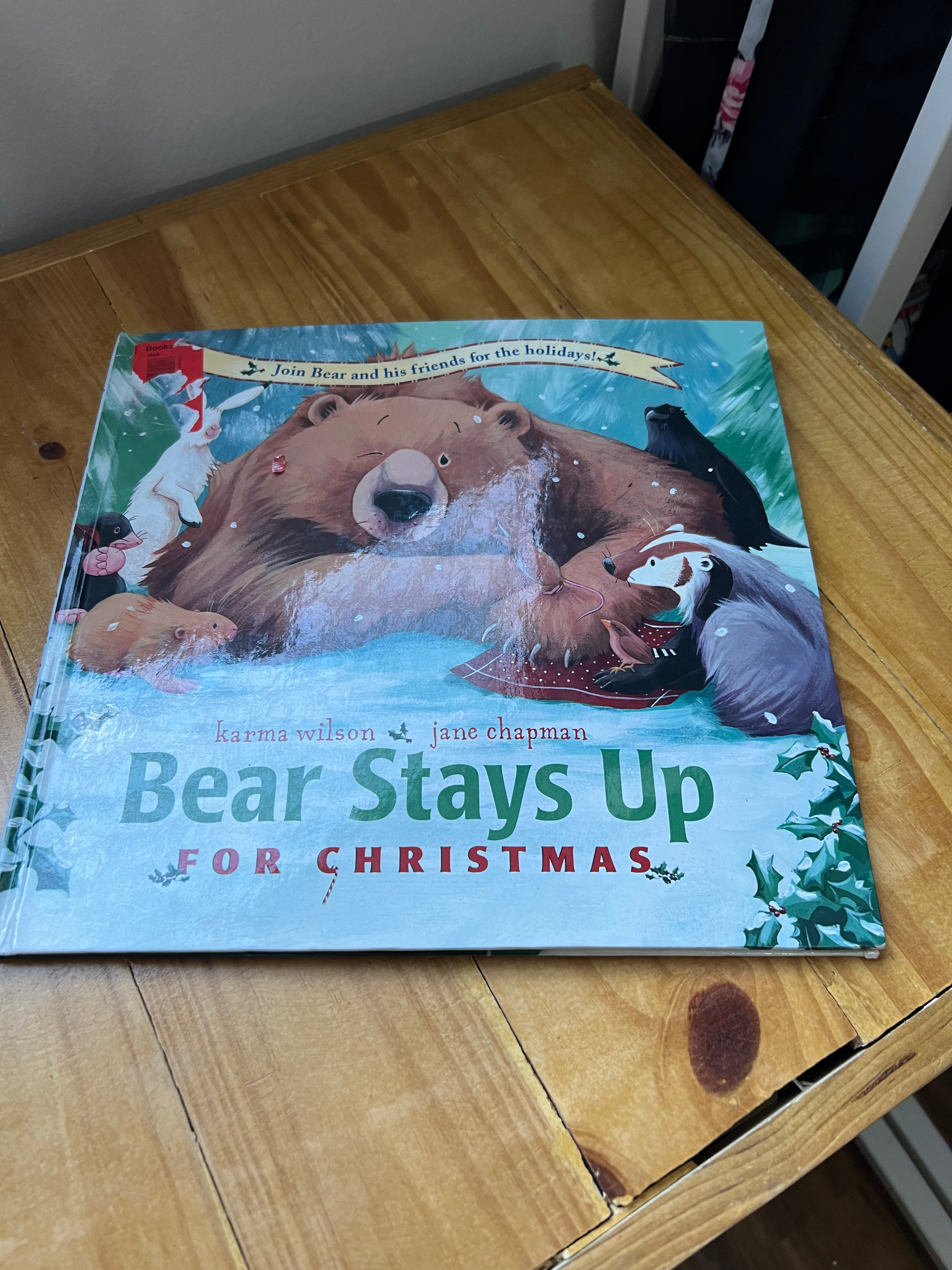 Livro Bear Stays Up · Azul, Vermelho, Turquesa — foto 1