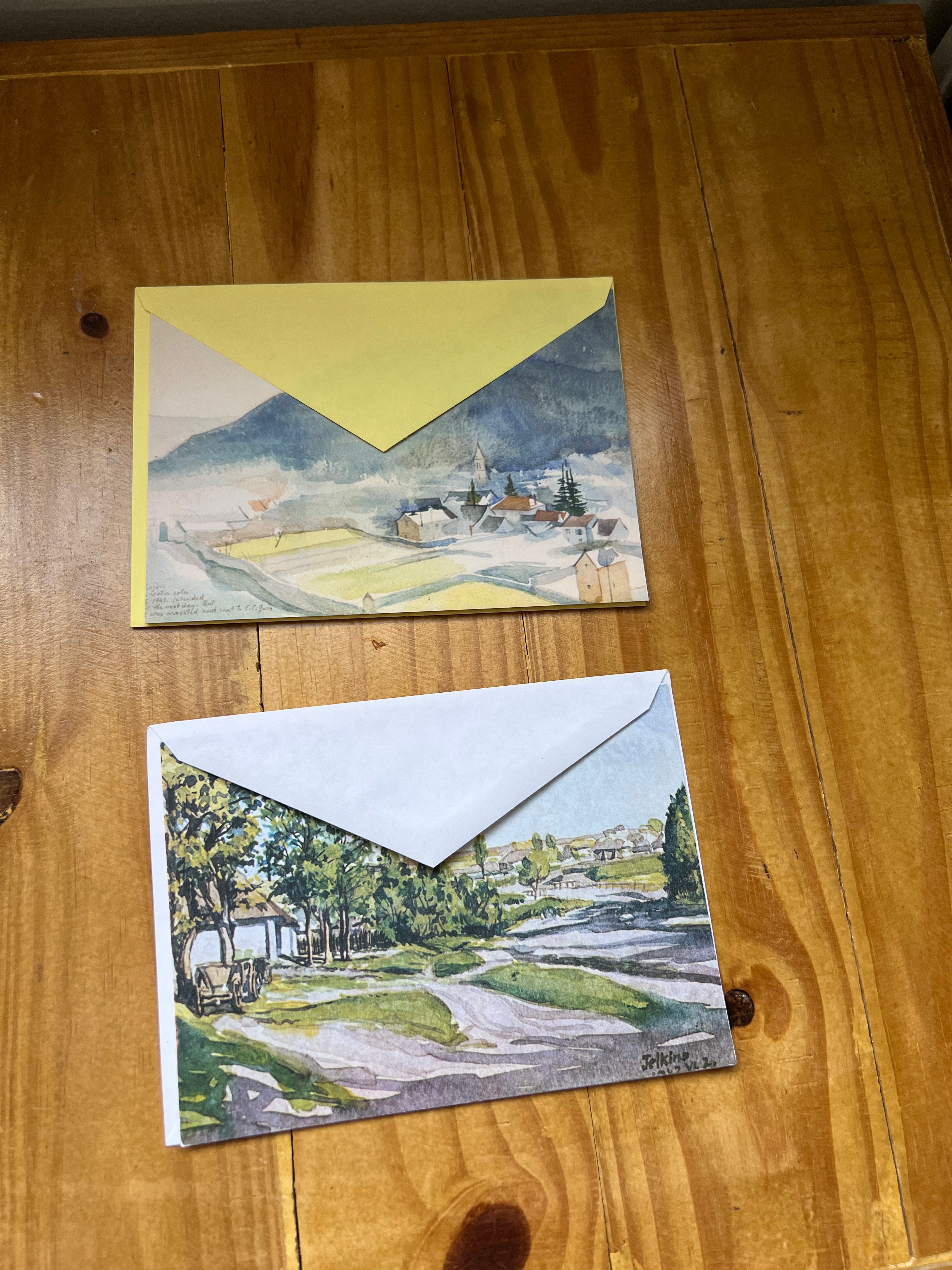 Cartão postal paisagens Sem marca Marrom, Cinza, Azul - 17104-1