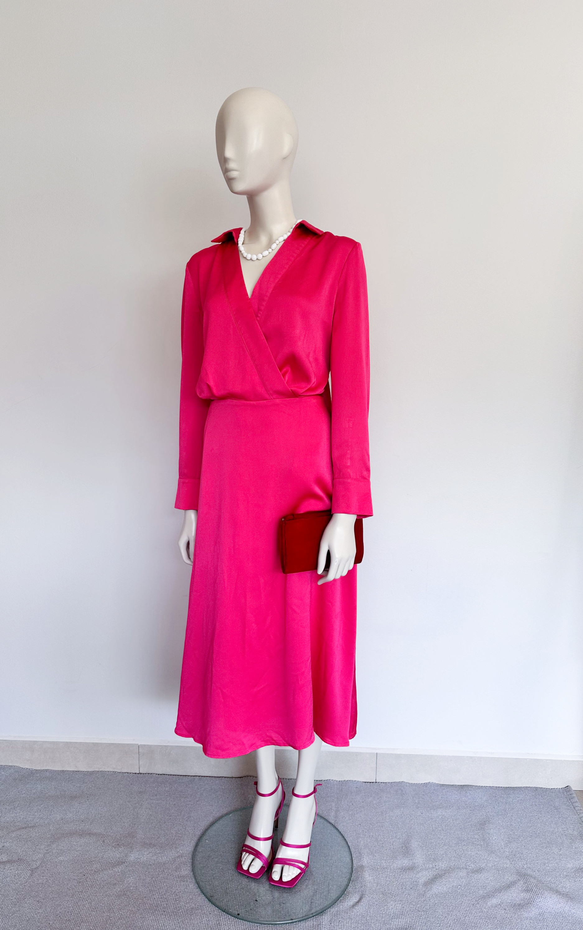 Vestido pink midi Elie Tahari - G/GG Sem marca Rosa tamanho G/GG - 17682-2