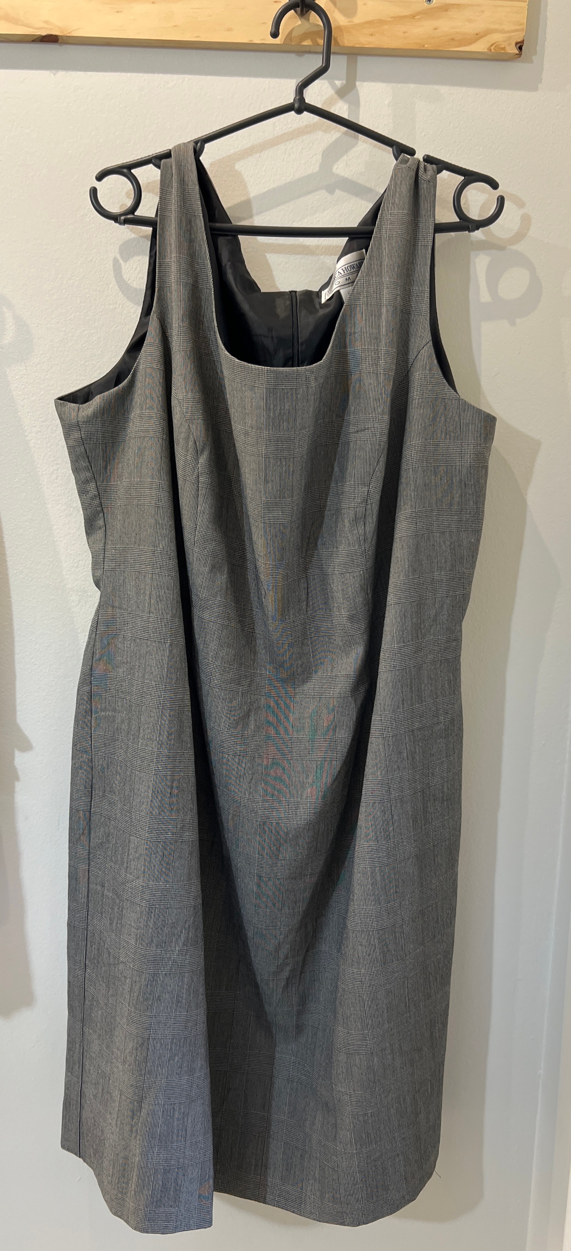 Vestido social cinza xadrez s/manga Jessica Howard Sem marca - 17944-1