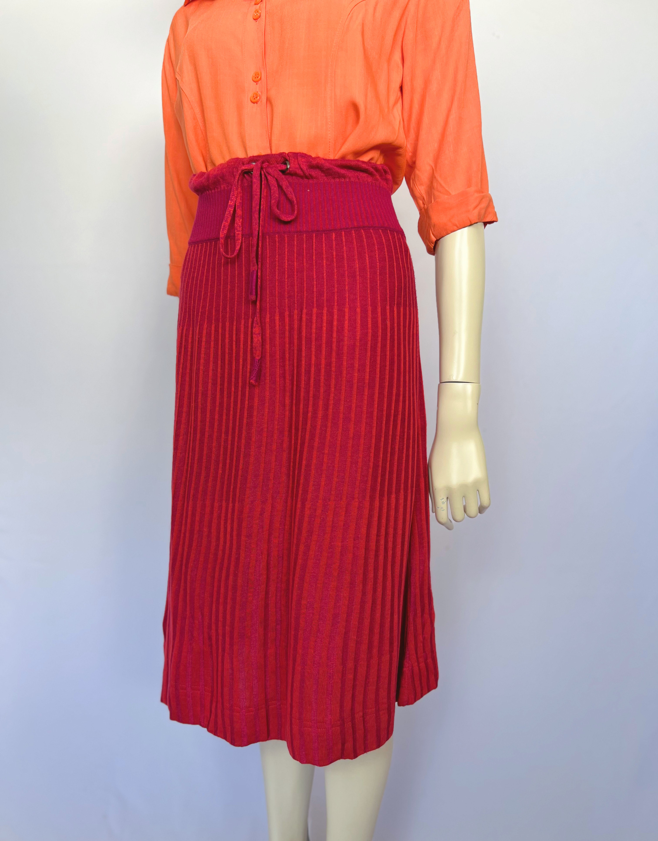Saia tricot rosa e laranja Le Lis Blanc - P
