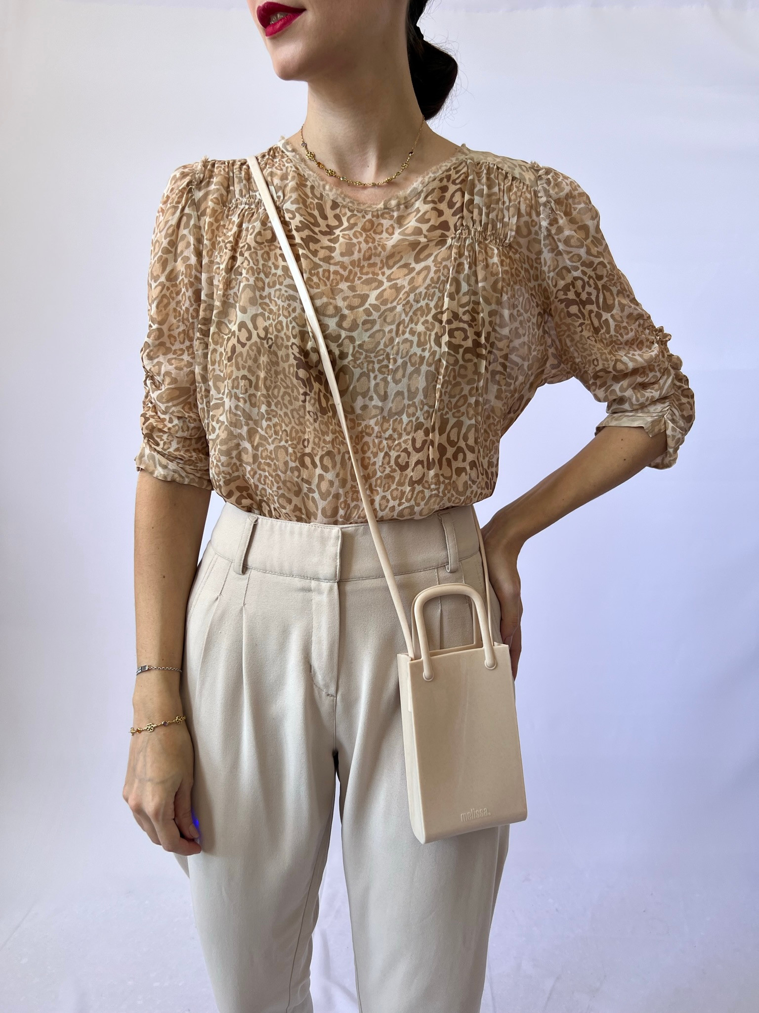 Bolsa areia Melissa Bege - 3821-2