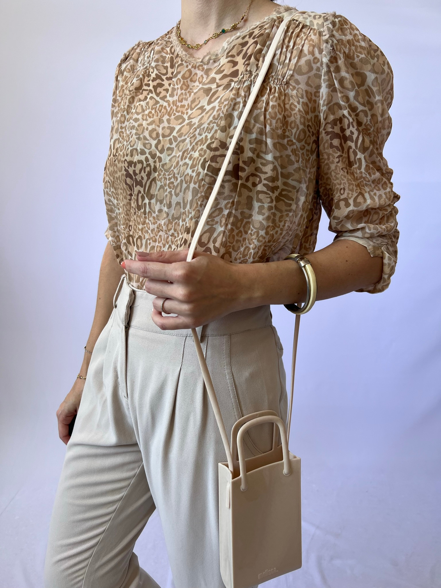 Bolsa areia Melissa Bege - 3821-5