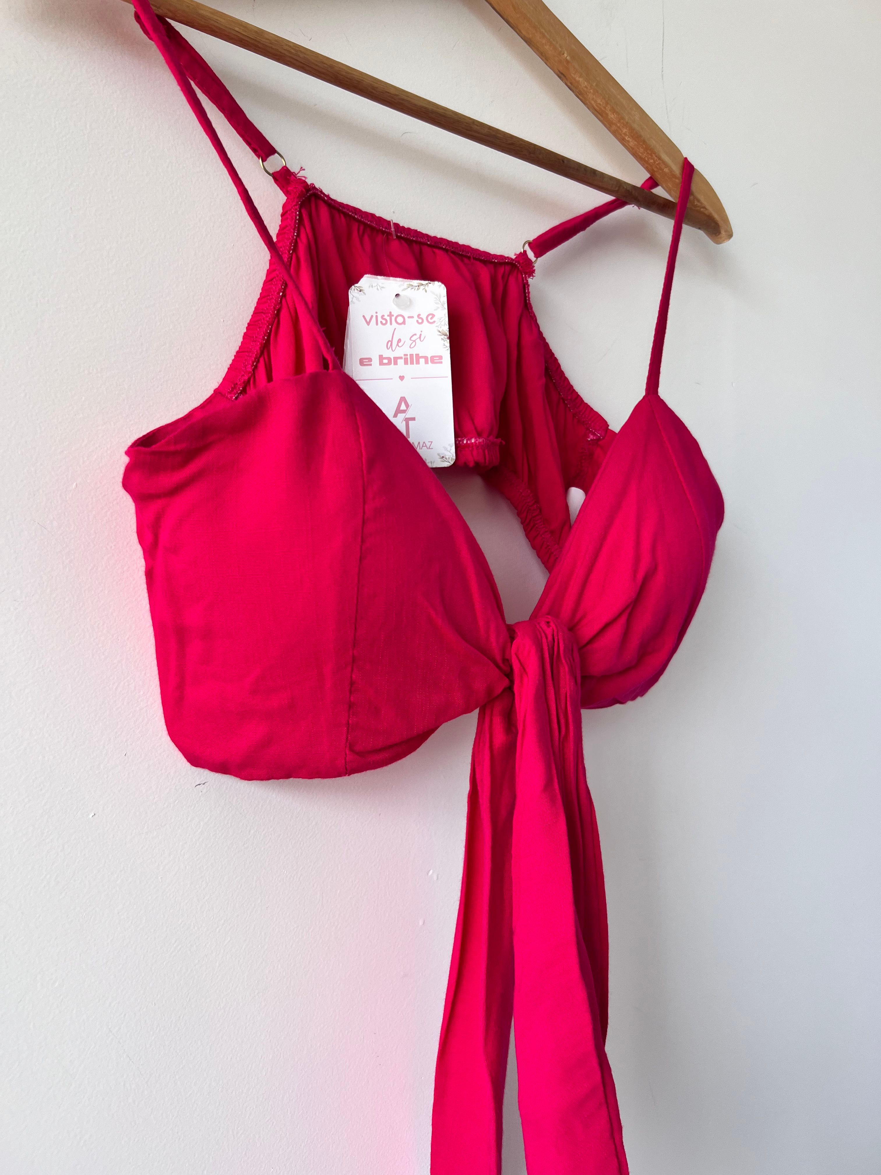 Top pink amarração - Na etiqueta | M/G rosa tamanho M/G - 4849-5