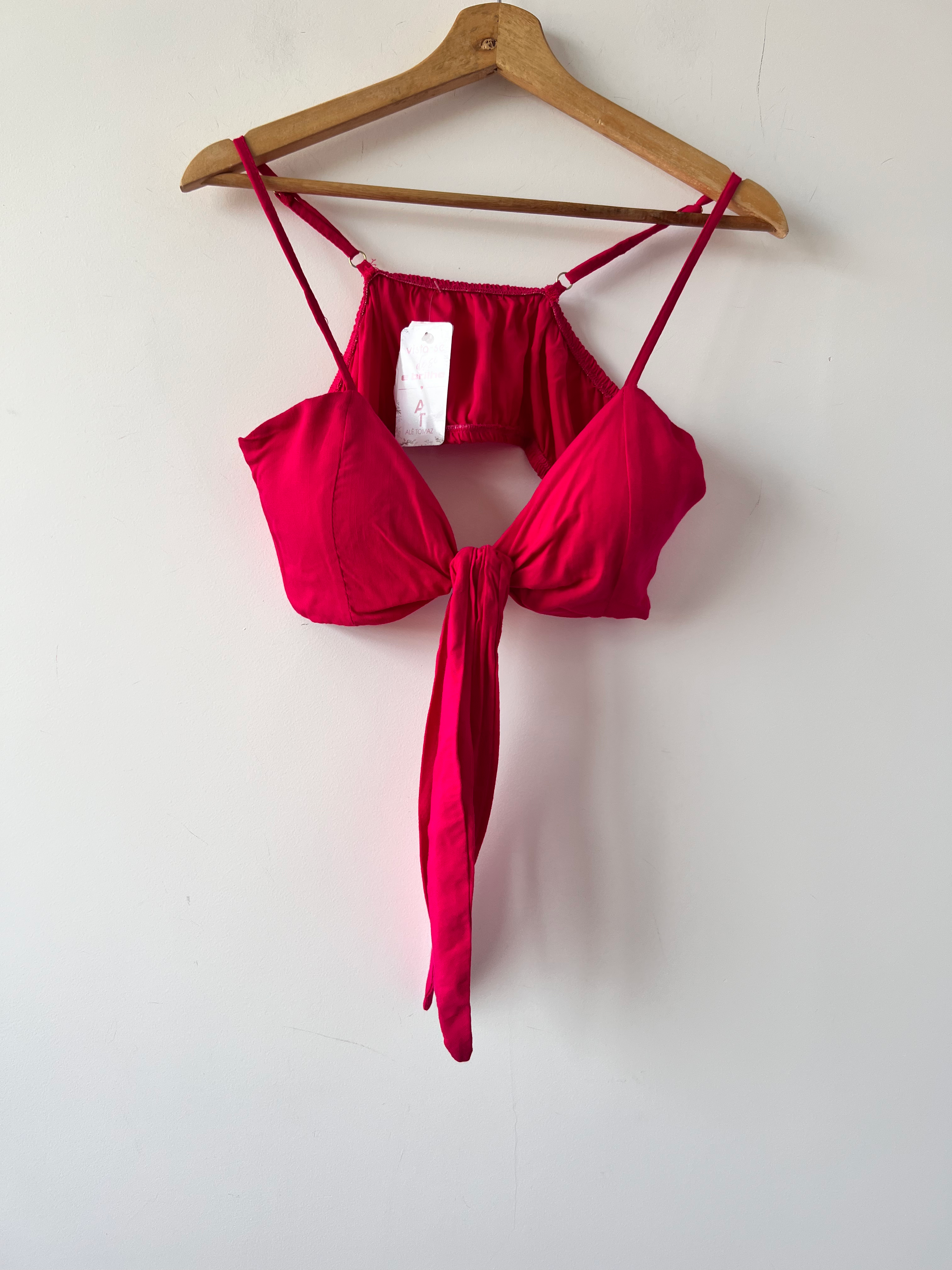 Top pink amarração - Na etiqueta | M/G rosa tamanho M/G - 4849-6