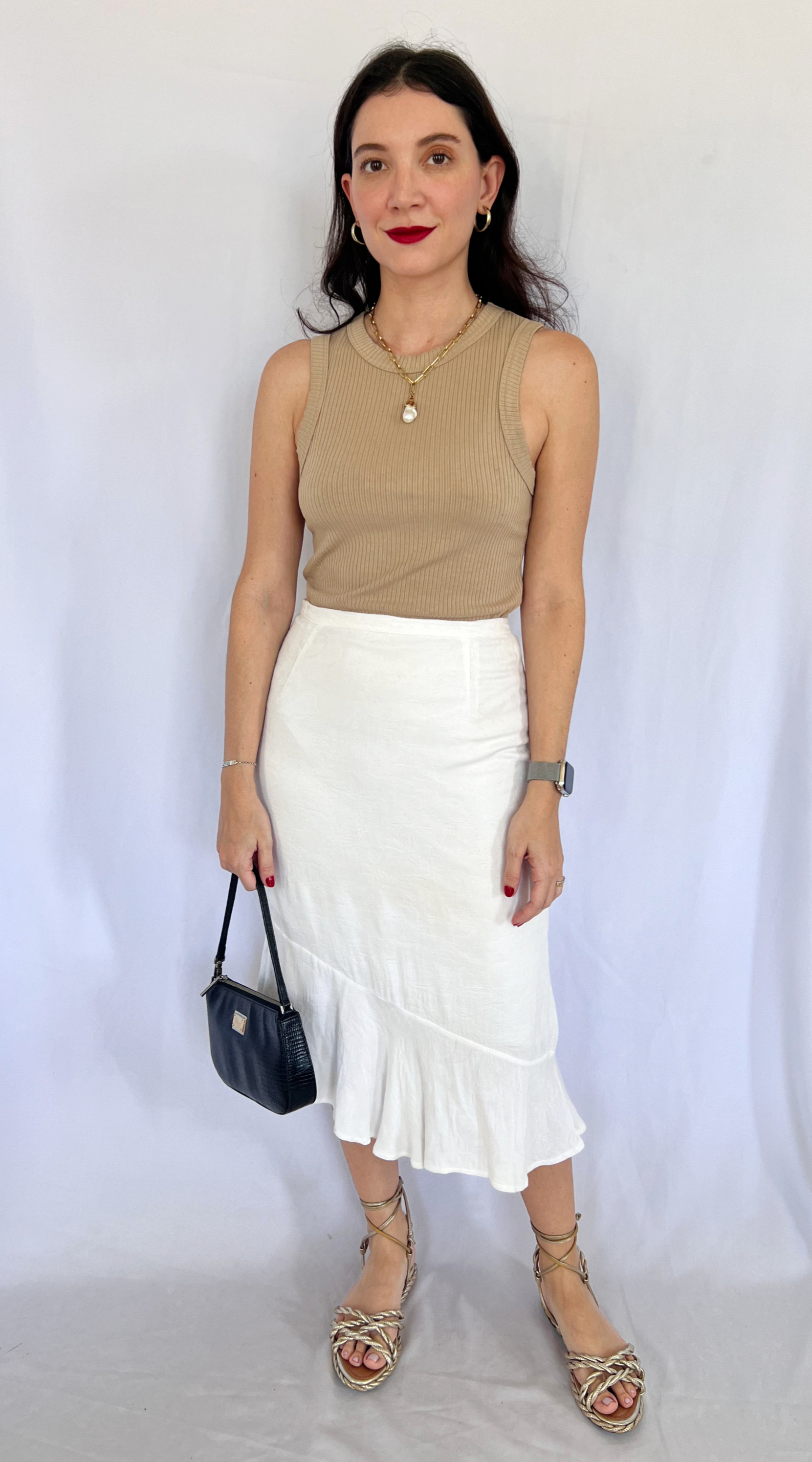 Saia midi branca Alicia - 36/38