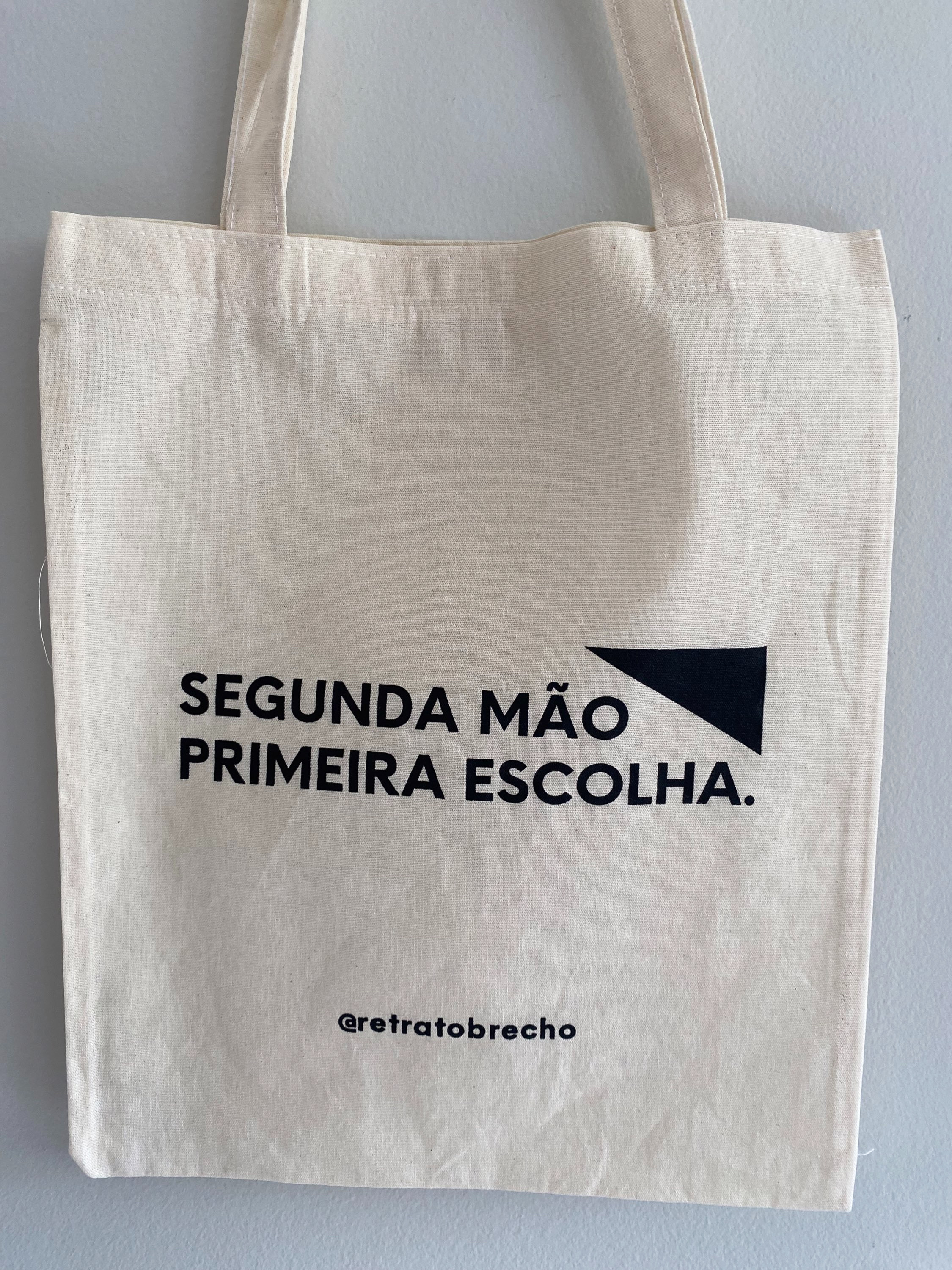 Ecobag - Retrato Brechó Bege, Preto, Cinza - vista adicional 3