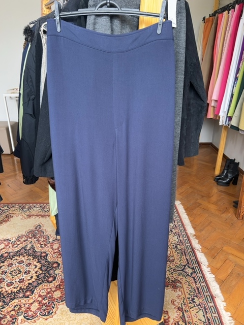 Calça azul marinho escuro ajustável na viscose Old Nave 3X (G3) Sem marca azul, azul-marinho - foto principal